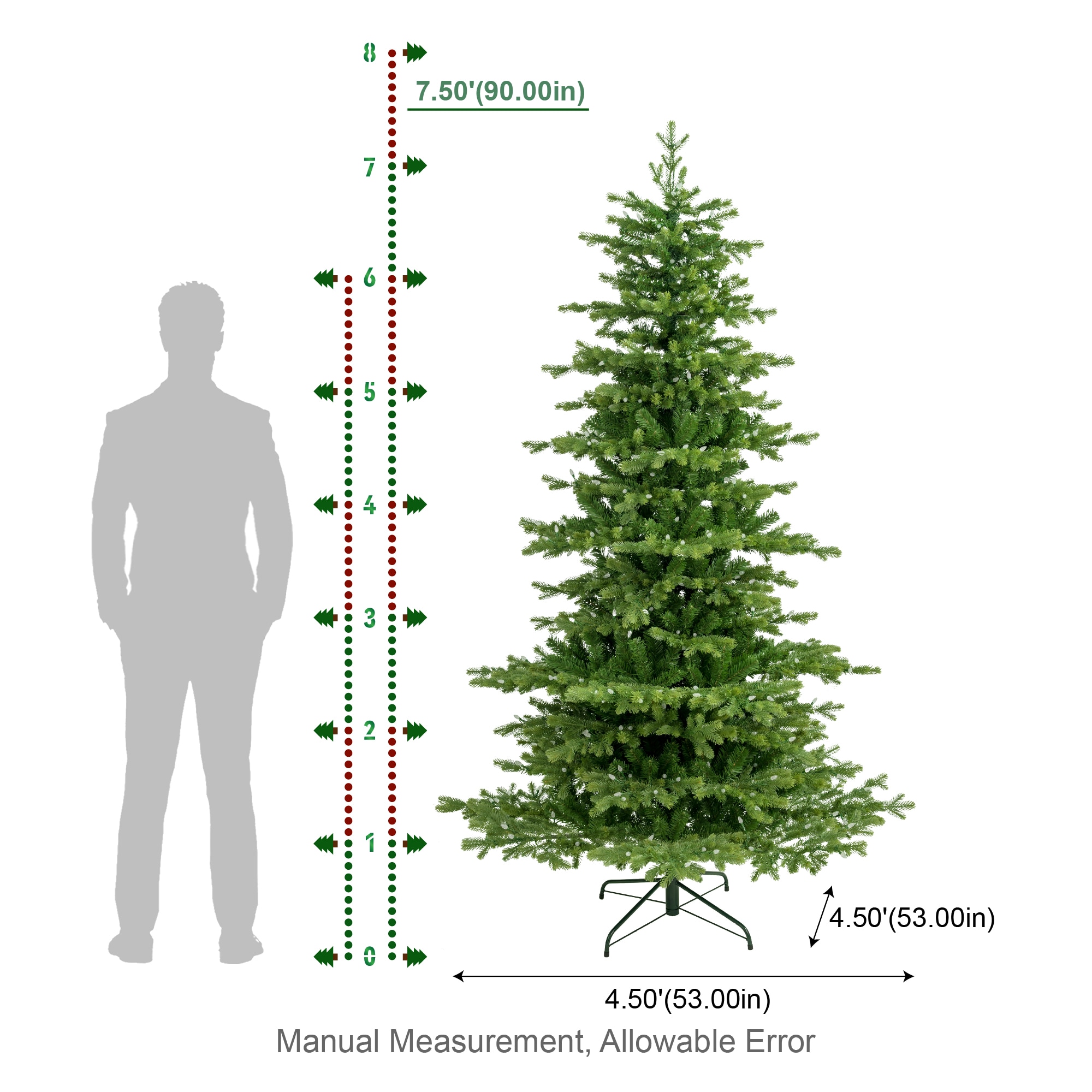 Glitzhome 2014600233 Artificial-Christmas-Trees - View #2