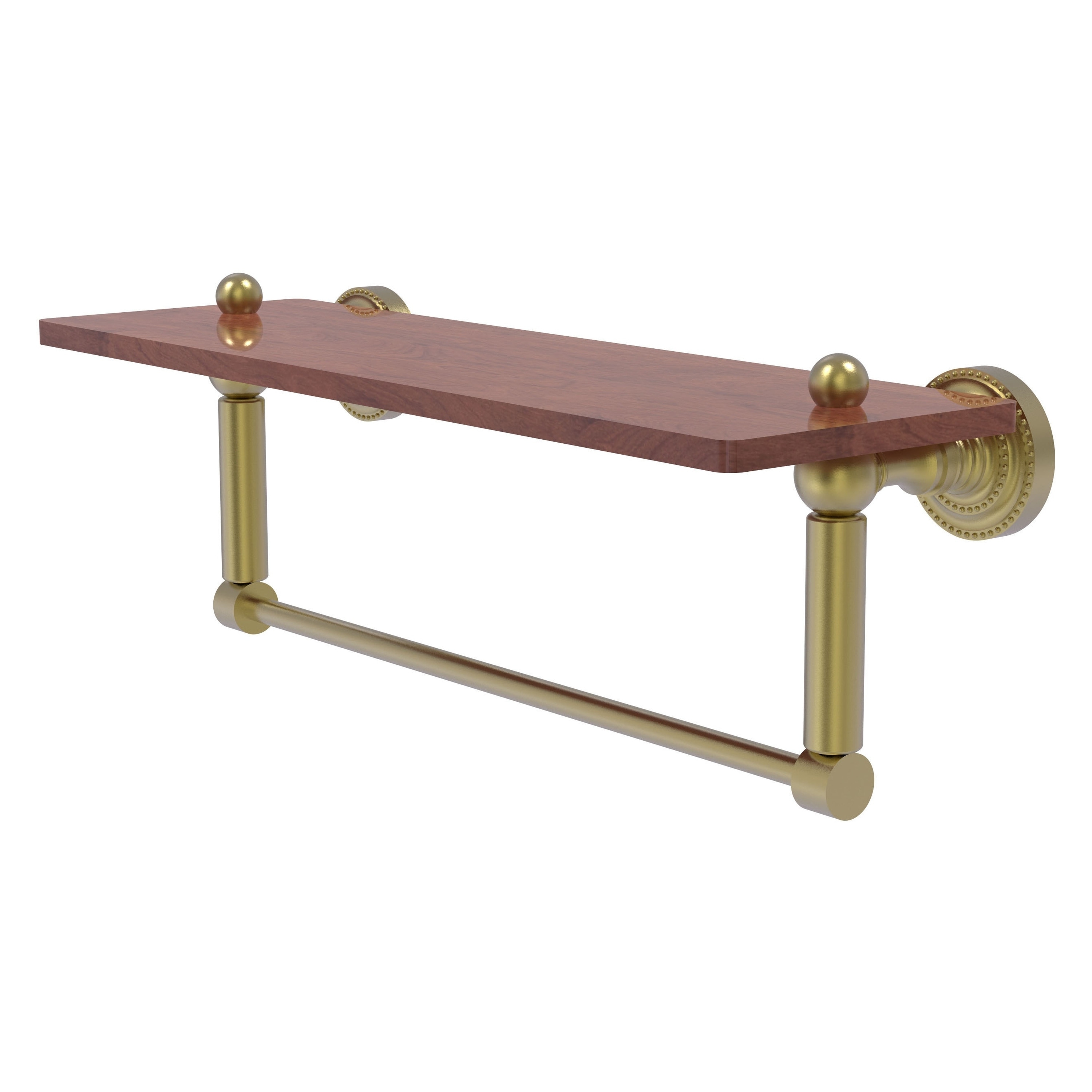 Allied Brass DT-1TB-16-IRW-SBR Dottingham Satin Brass Wall mount Bathroom Shelf ( 16-in x 5-in x 5-in )