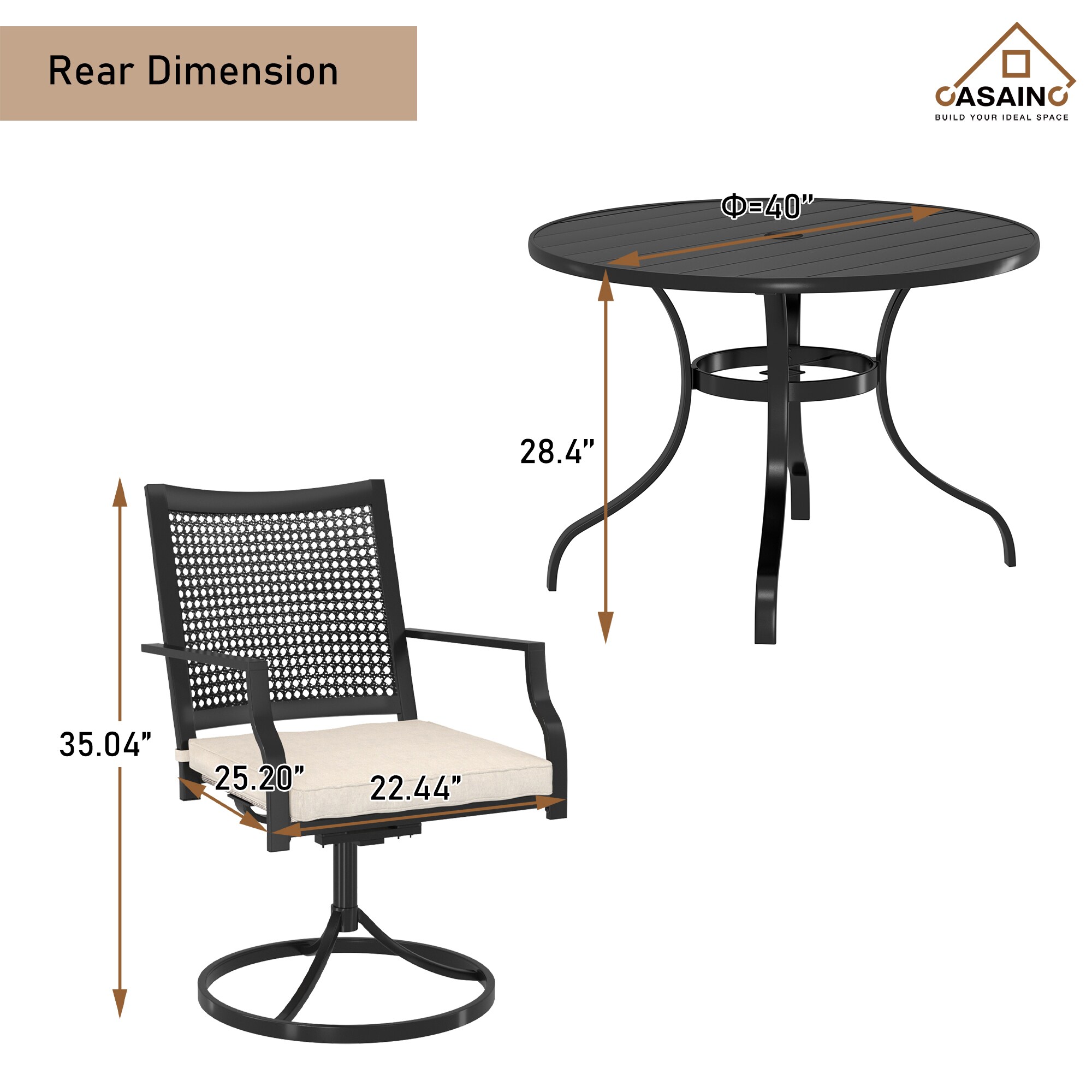 CASAINC CAC3312T73A Patio-Dining-Sets - View #8