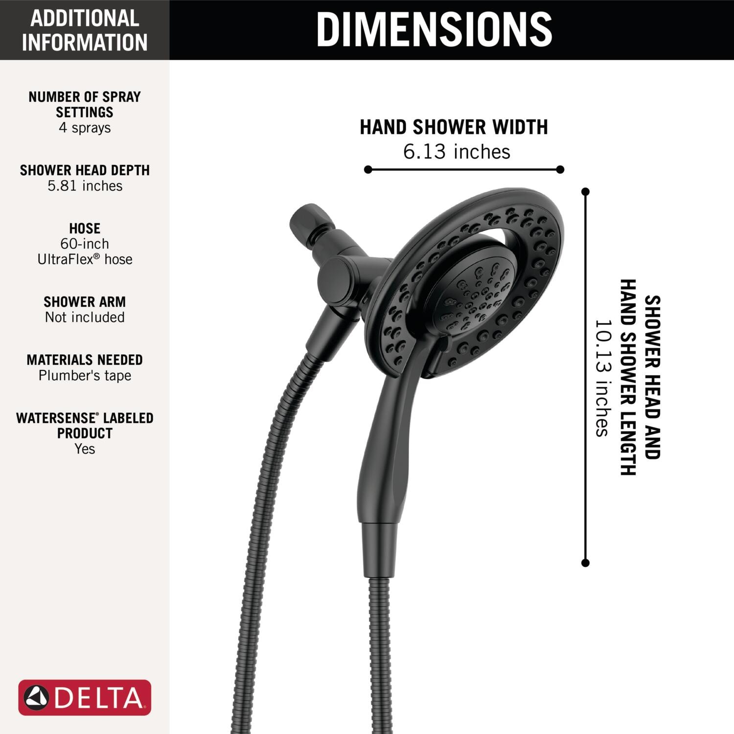 Delta 75486CBL Fixed-Showerhead - View #4