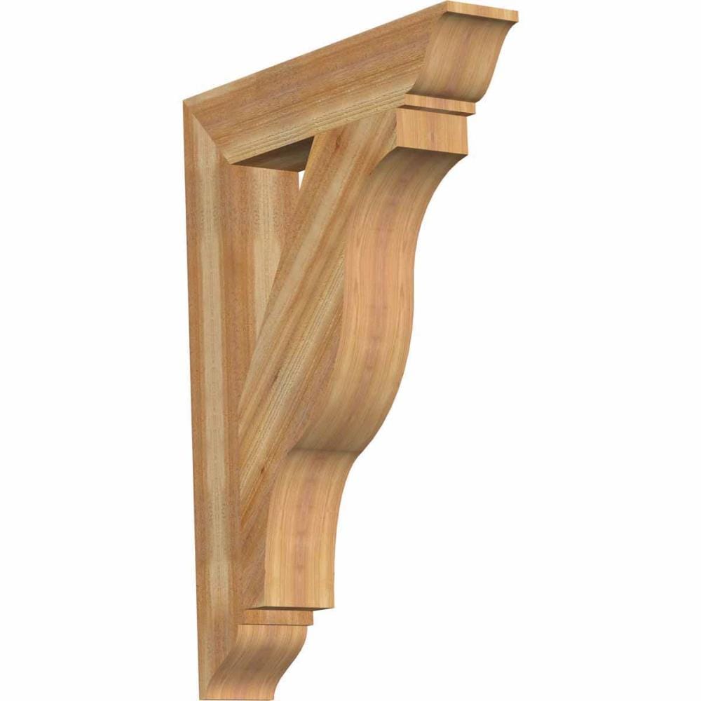 Ekena Millwork BKT06X32X44FST01RWR Funston traditional rough sawn 6-in x 32-in x 44-in Western red cedar Brown Wood Standard bracket