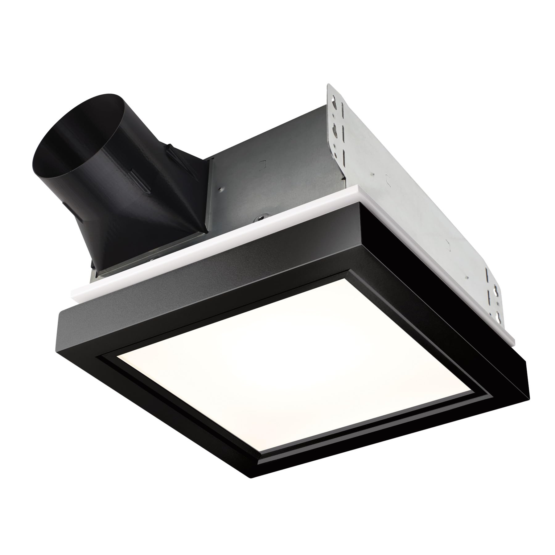Broan-NuTone Broan 110 CFM Decorative Bathroom Exhaust Fan with LED Light and Matte Black Trim ENERGY STAR certified