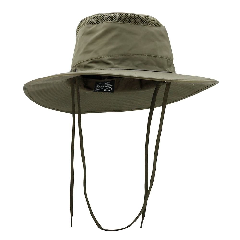 Infinity Brands Unisex Olive Nylon Wide-brim Hat (Adult) in the