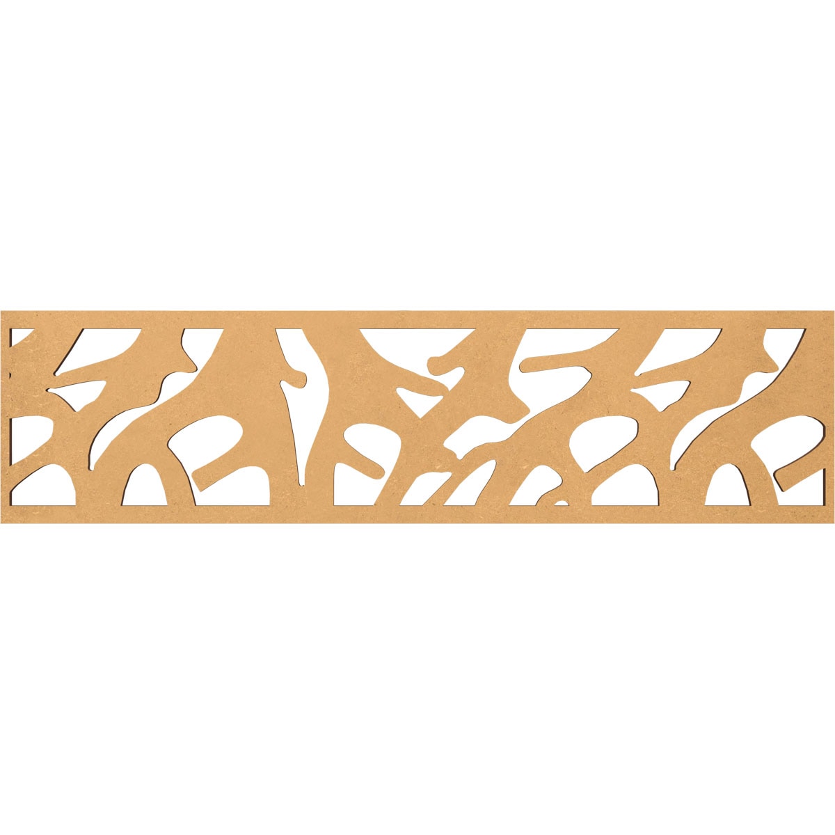 Ekena Millwork MLDB12X47MATMF Manton Fretwork Flat Trim 12-in x 3.92-ft Brown Unfinished 2157833 Pierced Wall Panel Moulding