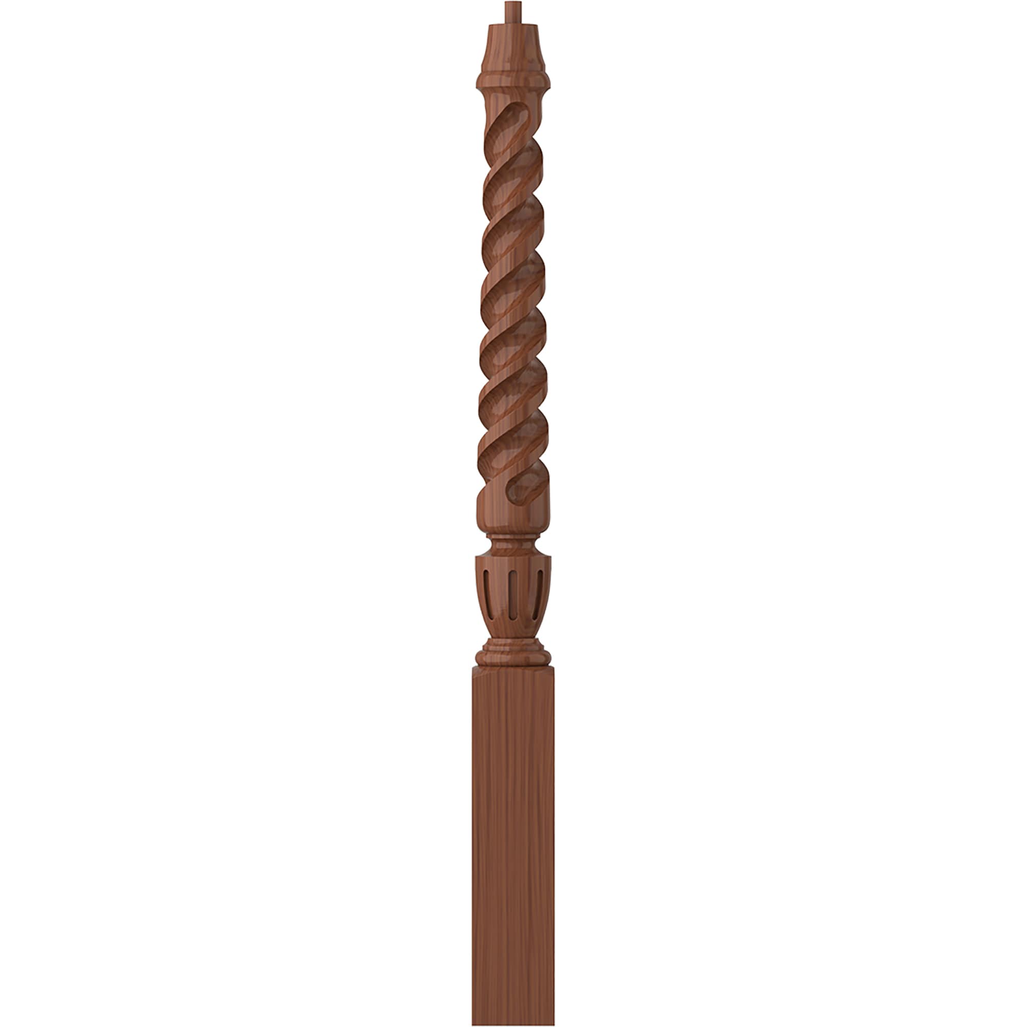 L.J. Smith Stair Systems LJT-3010-C Regent 3.5-in x 43-in Unfinished Cherry Starting Stair Newel Post
