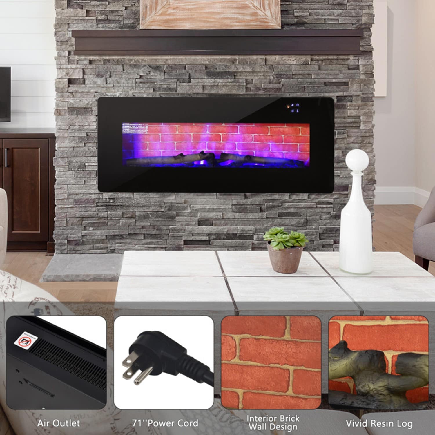 Mondawe MD-JJ52180 Electric-Fireplaces - View #4