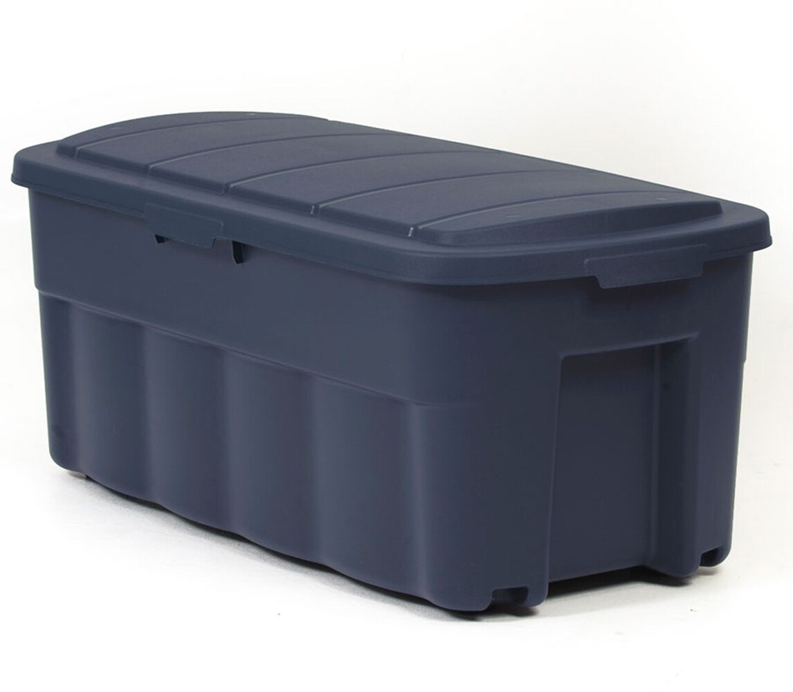 Centrex Plastics, LLC Rugged tote Medium 50-Gallons (200-Quart) Navy Tote  with Standard Snap Lid in the Plastic Storage Containers department at