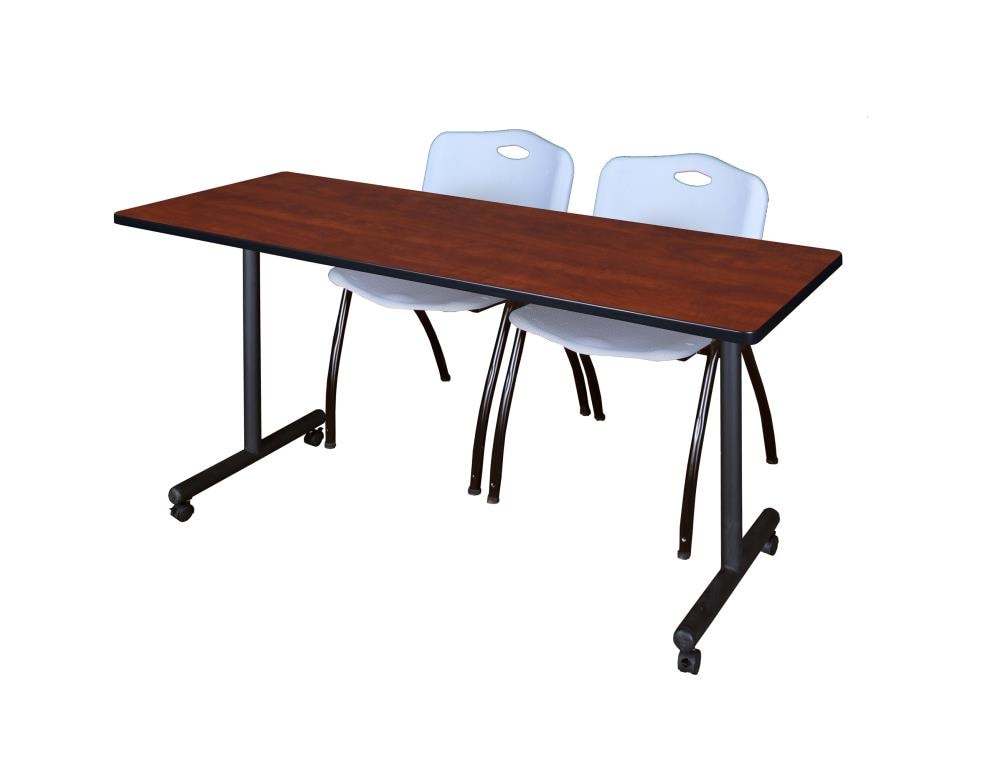Regency MKTRCC6624CH47GY Training Red 4-Person Training Table (66-in W x 29-in H)