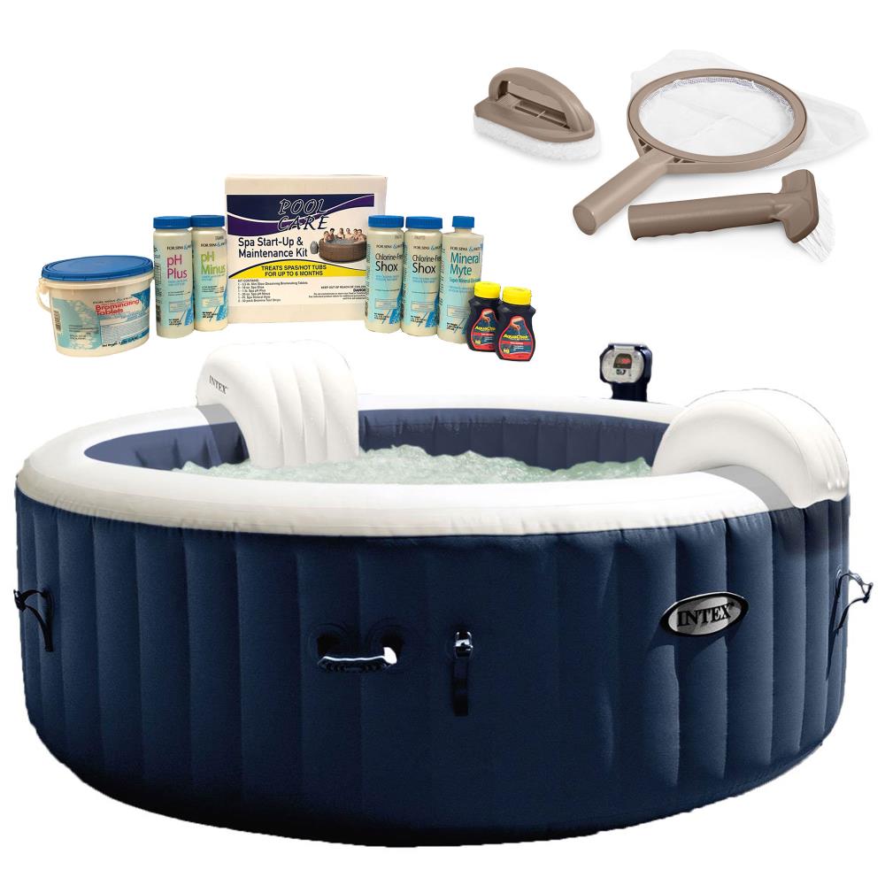 Intex 4 Person 140 Jet Round Inflatable Hot Tub In The Hot Tubs And Spas