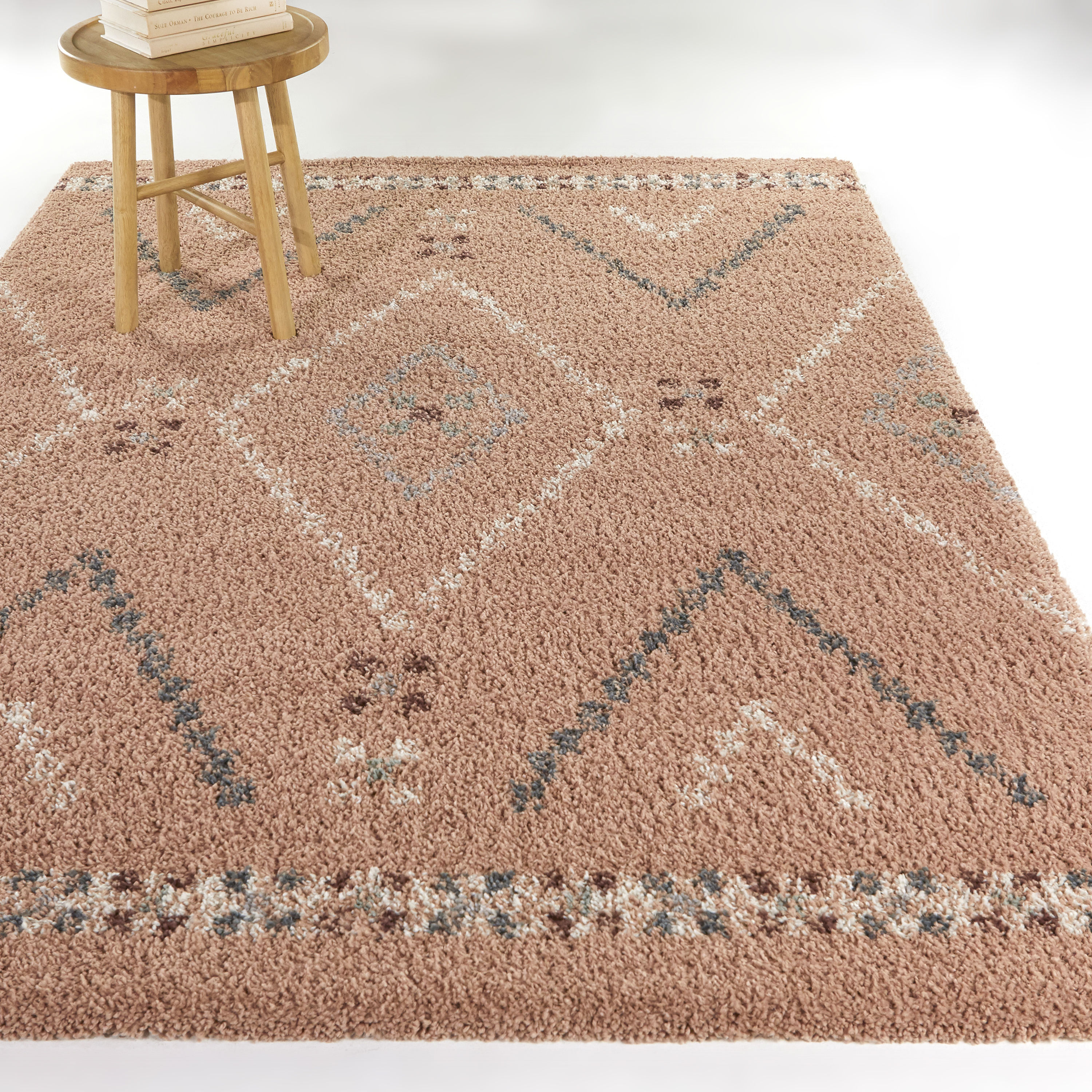 Balta 3111220 Culver 8 x 10 (ft) Loomed Polypropylene Pink Rectangular Indoor Geometric Bohemian/Eclectic Area rug