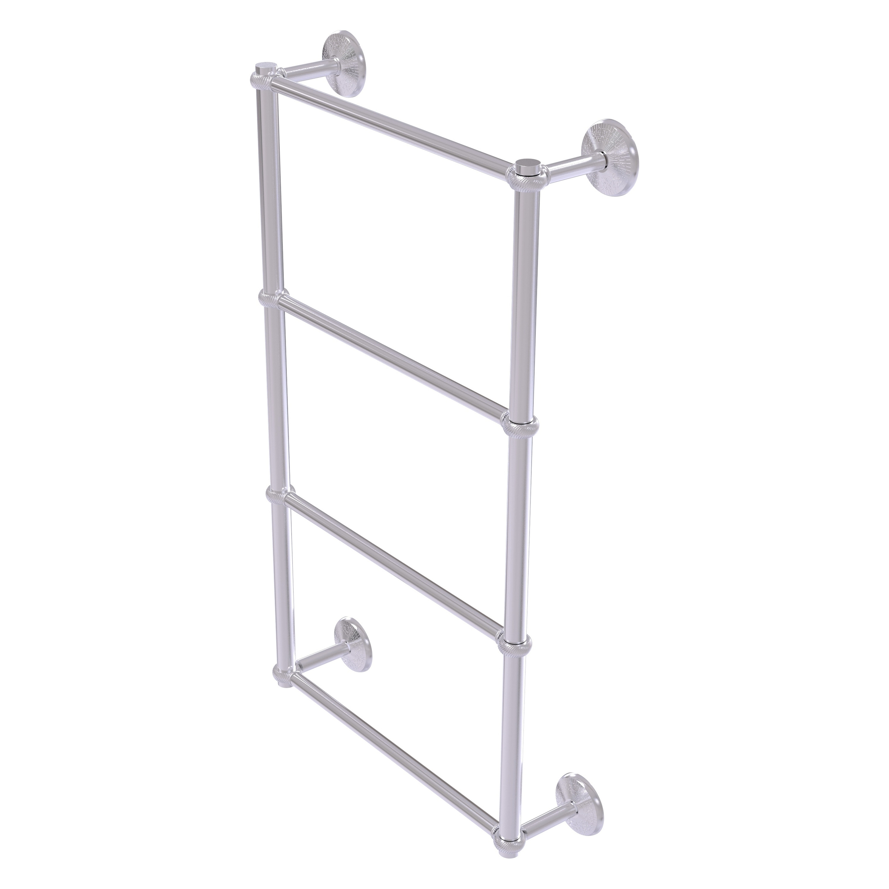 Allied Brass MC-28T-24-SCH Monte Carlo 24-in double Satin Chrome Wall mount 4-tier Towel Bar