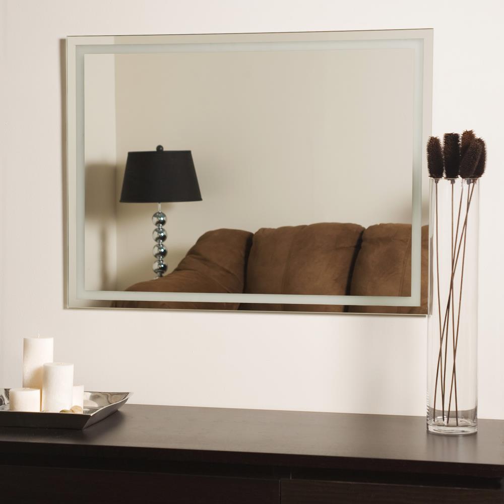 Decor Wonderland 23.6-in x 31.5-in Frameless Bathroom Vanity Mirror ...