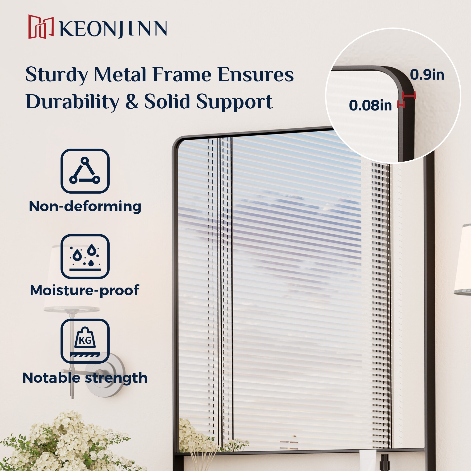 Keonjinn LW-JZ-ZWJJ-5576-BK Decor-Mirrors - View #6