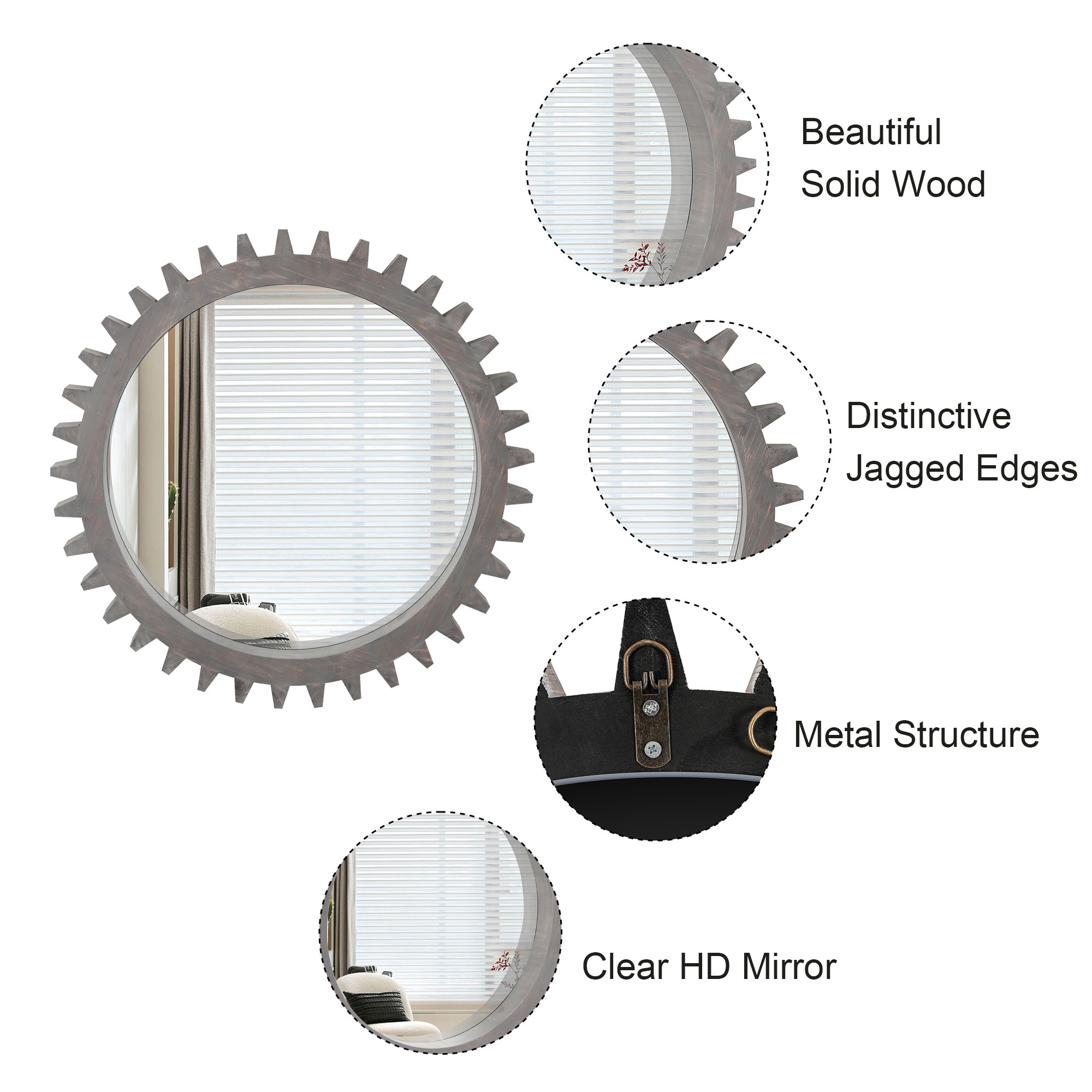 SINOFURN SYD240008LG Decor-Mirrors - View #2