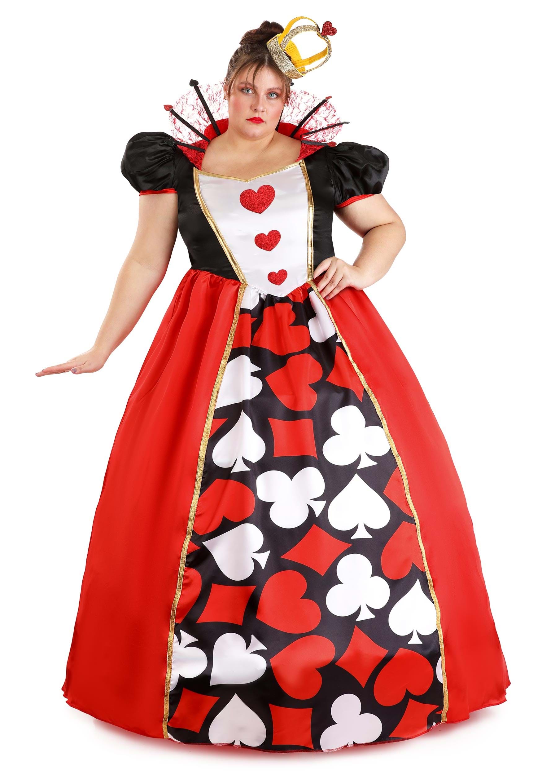 HalloweenCostumes.com FUN Costumes Women's Plus Size Wonderland Queen of Hearts Costume Queen of Hearts Costumes 1X