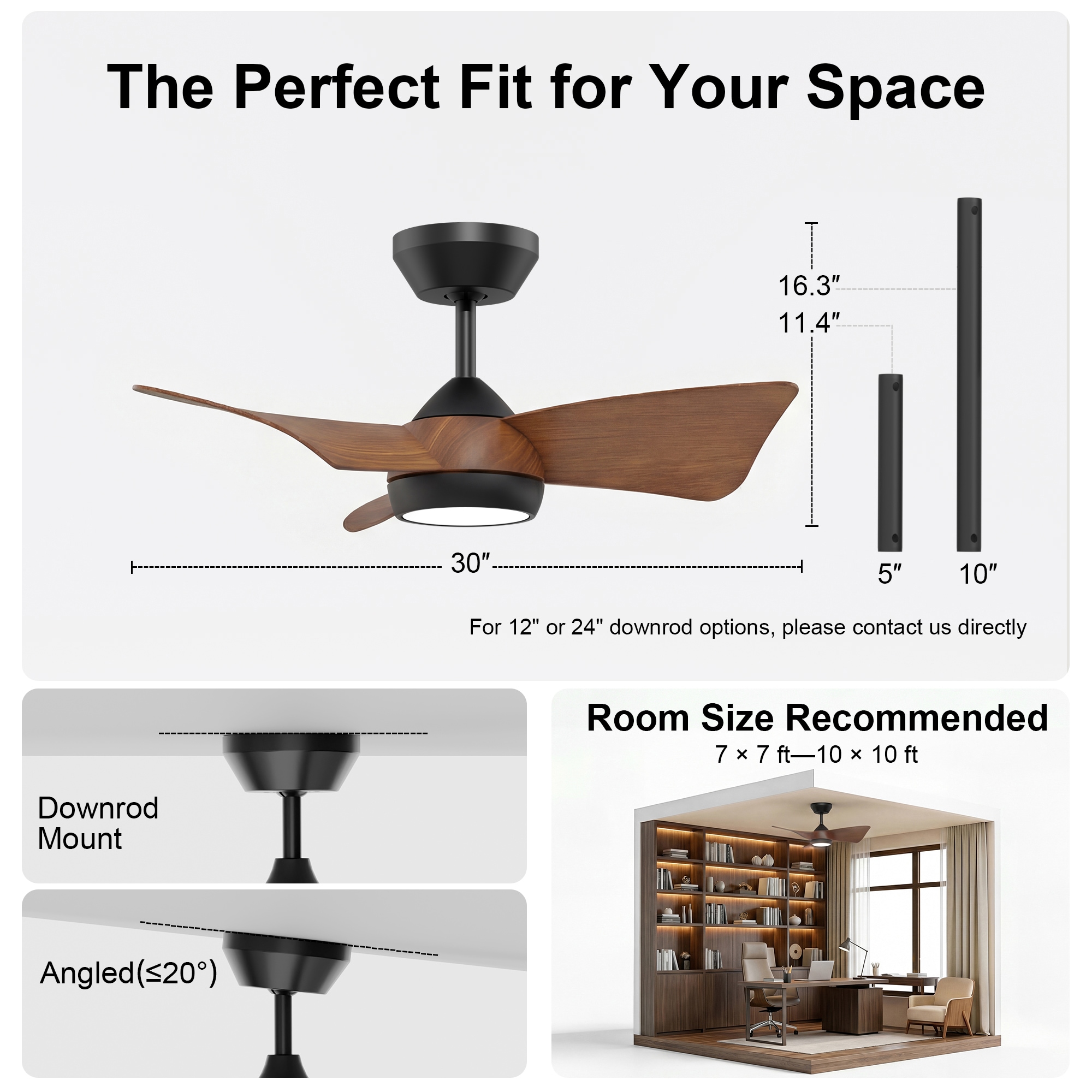 GreenEver CFL-0006-BW Ceiling-Fans - View #4