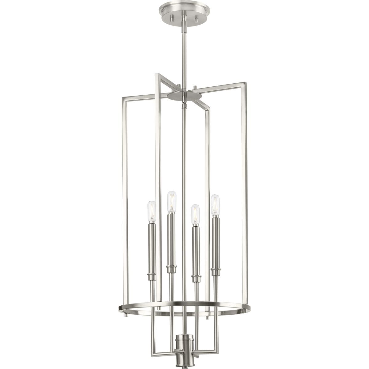 Progress Lighting P500363-009 Elara 4 -Light Brushed Gray Transitional For Use in Bedrooms, Dining Rooms, Foyers, Kitchens, Living Rooms Chandelier