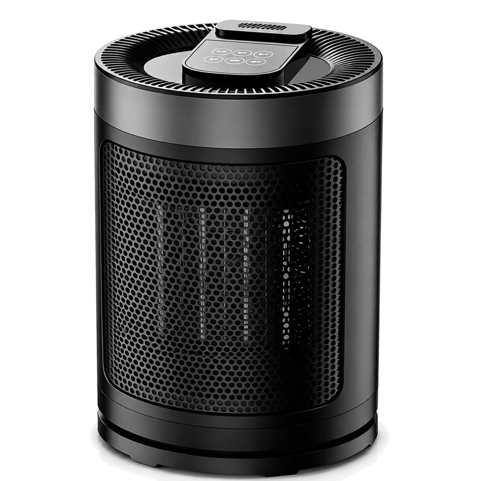 IdealHouse Ceramic Space Heater 1500W PTC Heater with Safety Features 4 Mode Portable Electric Heaters for Office Bedroom Home Black