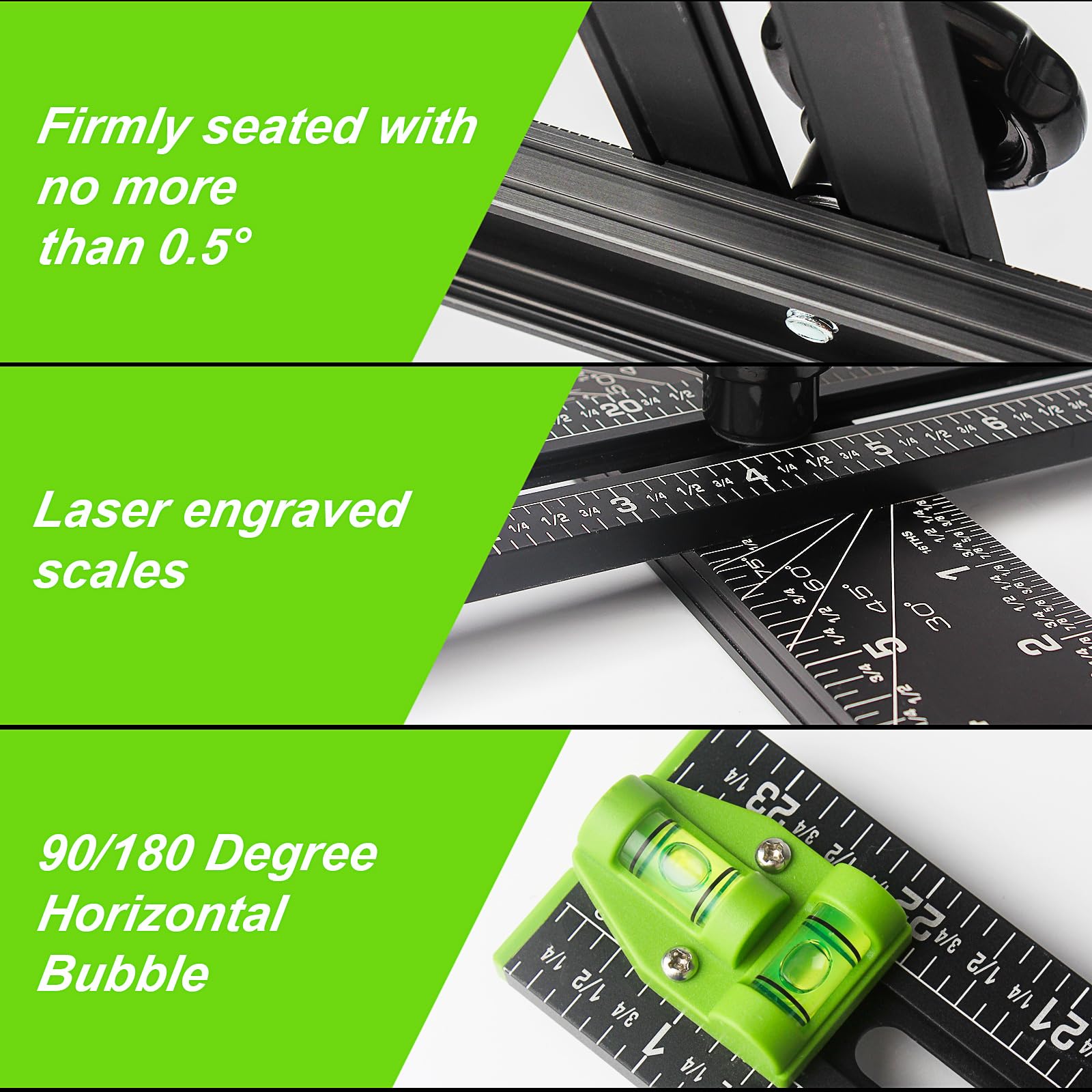 Ahfiwaso 6 in 1 Adjustable T Square 24in Drilling Positioning Ruler ...