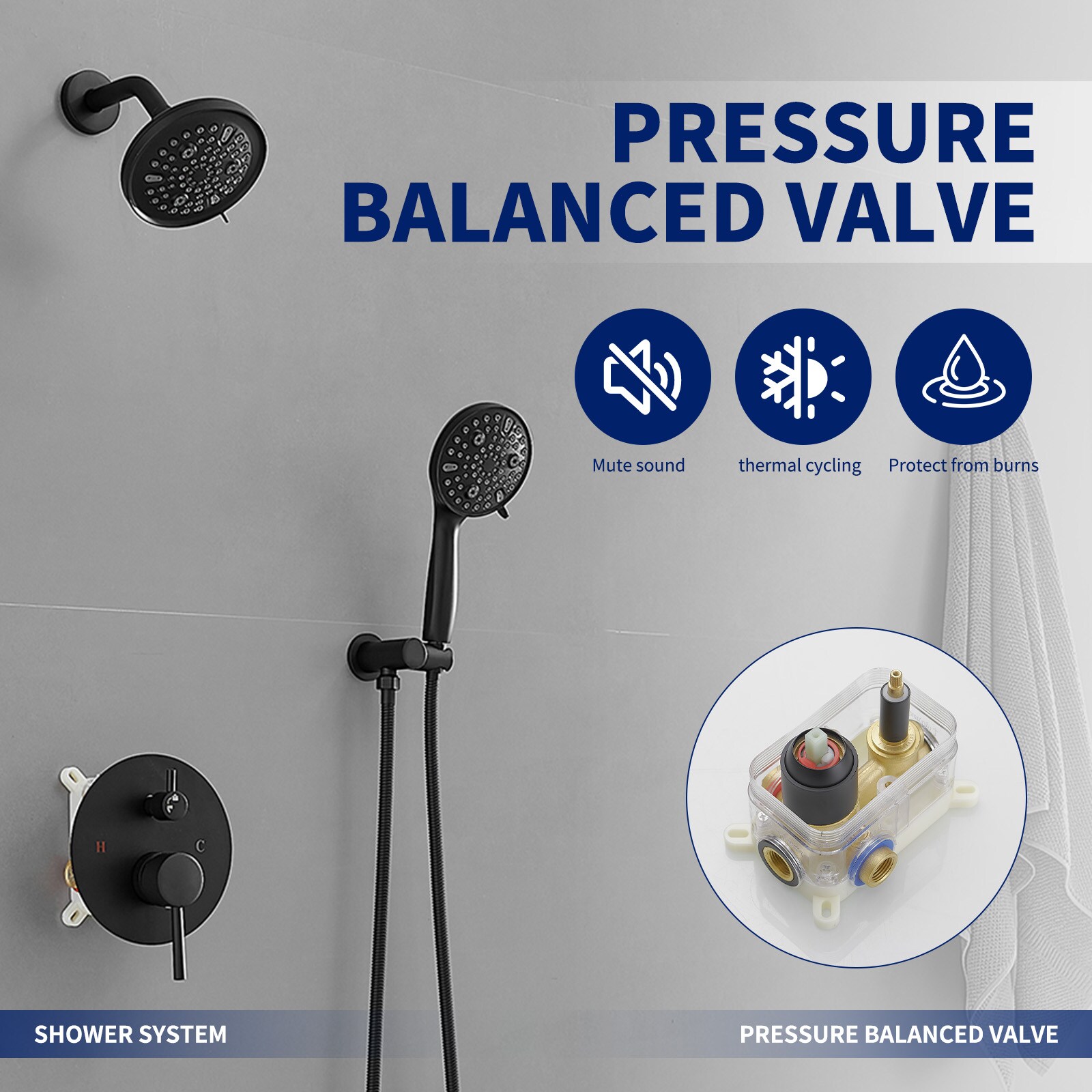 BWE A-98018-B Showerhead-Bar-Panels - View #2