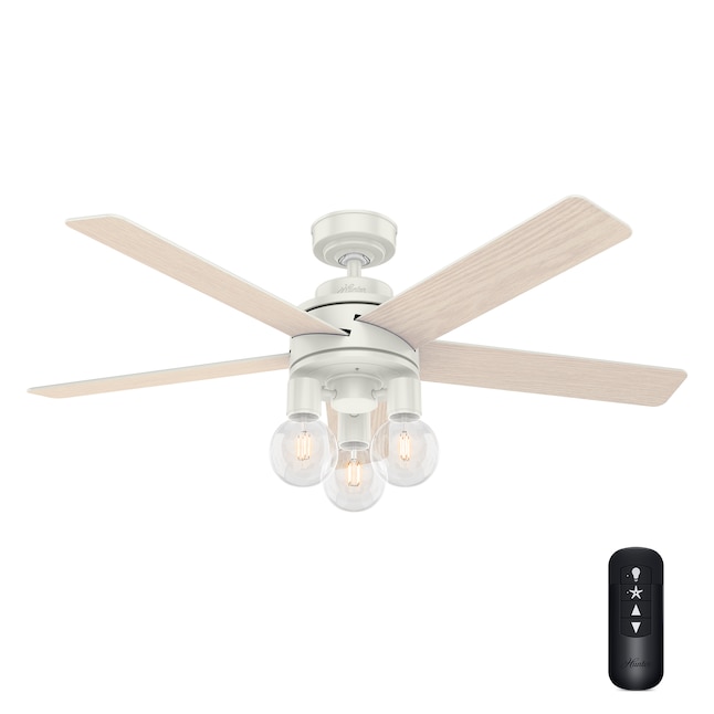 Hunter Hardwick 52 In Fresh White Led, Hunter 52 Ceiling Fan With Remote
