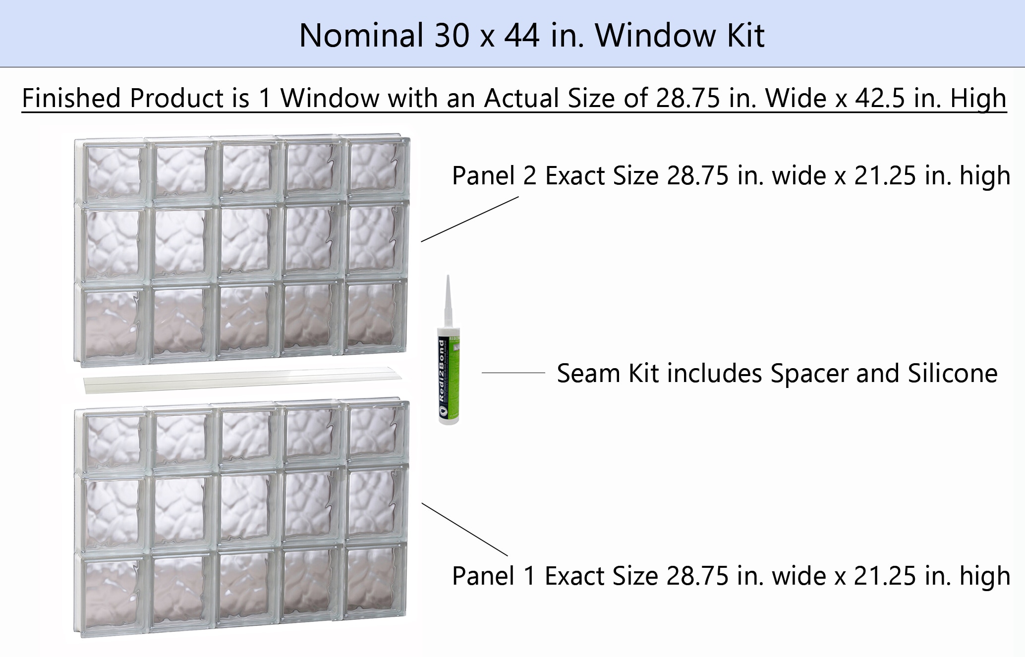 REDI2SET S3044DC Glass-Block-Windows - View #2