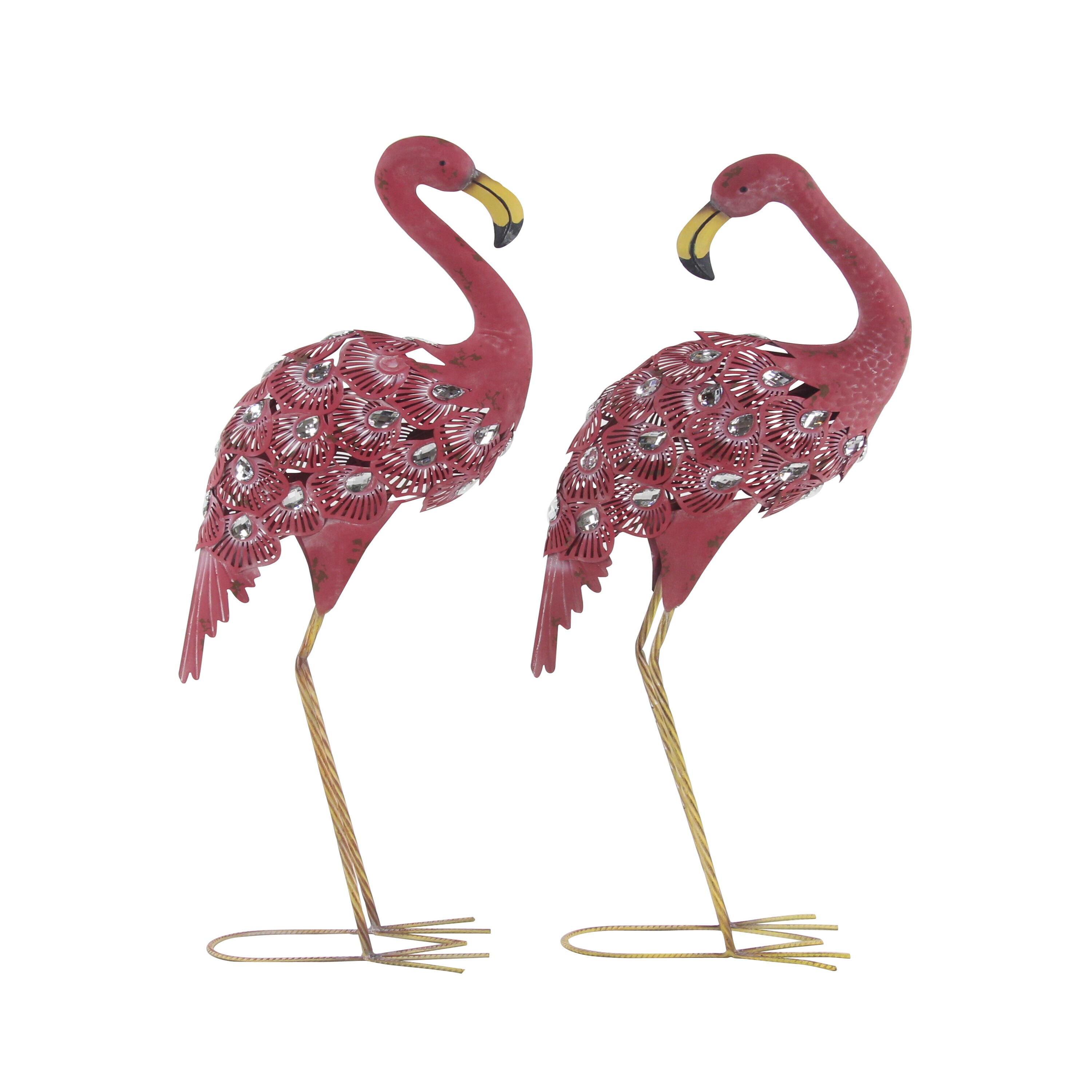 Grayson Lane 38-in H x 10-in W Pink Flamingo Garden Statue in the ...