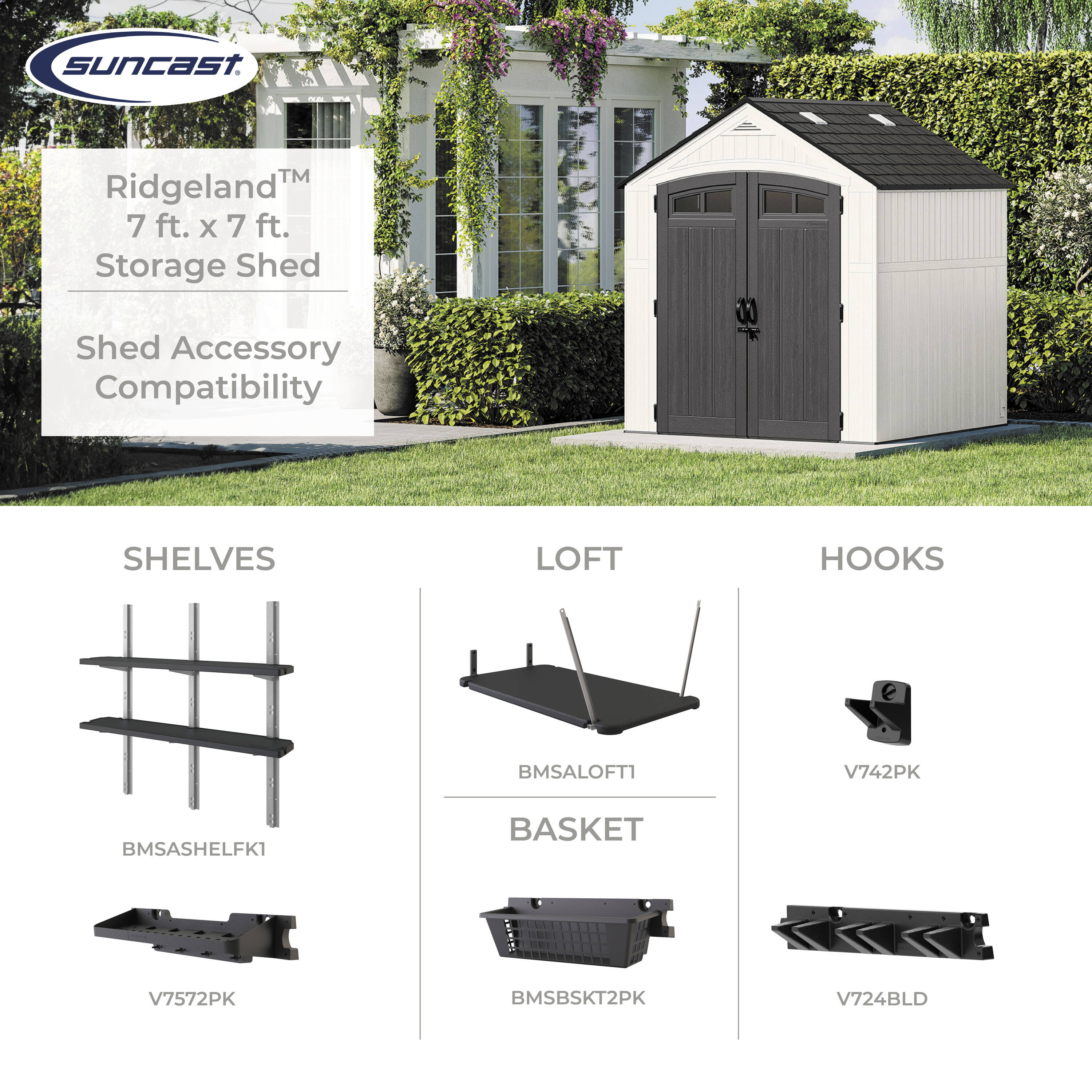 Suncast BMS7704D Vinyl-Resin-Storage-Buildings - View #5