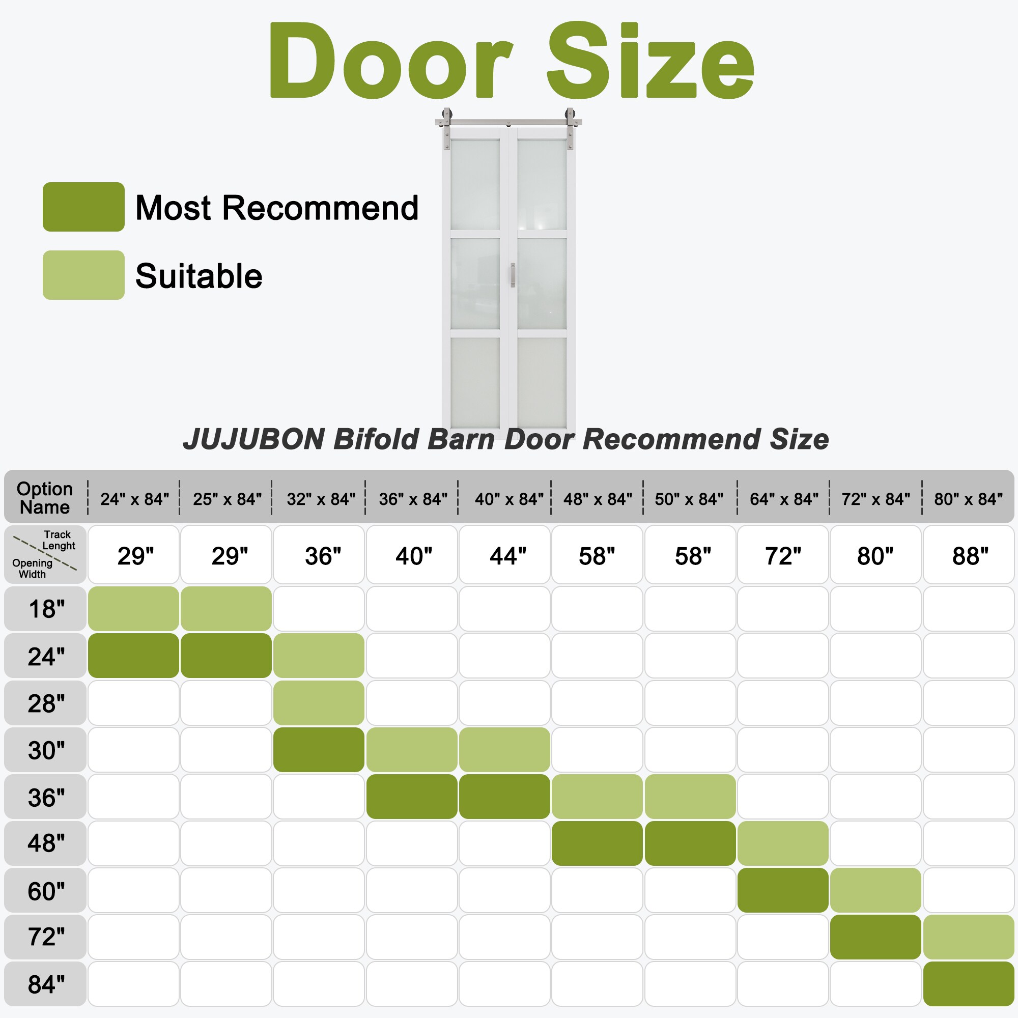 JUJUBON IN-BDBF-BL-3GDN-72 Barn-Doors - View #4