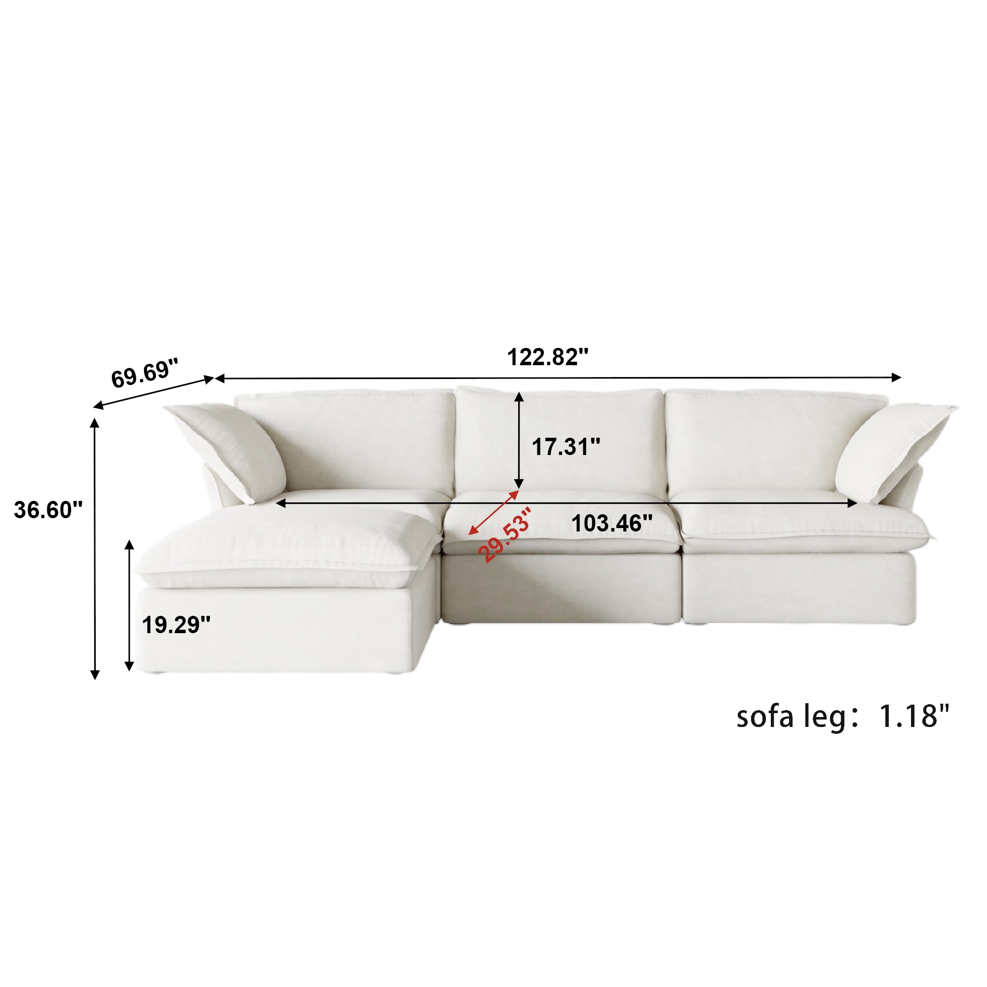 BuotiqHom DH-S3+1-120WE Sofas-Loveseats - View #7