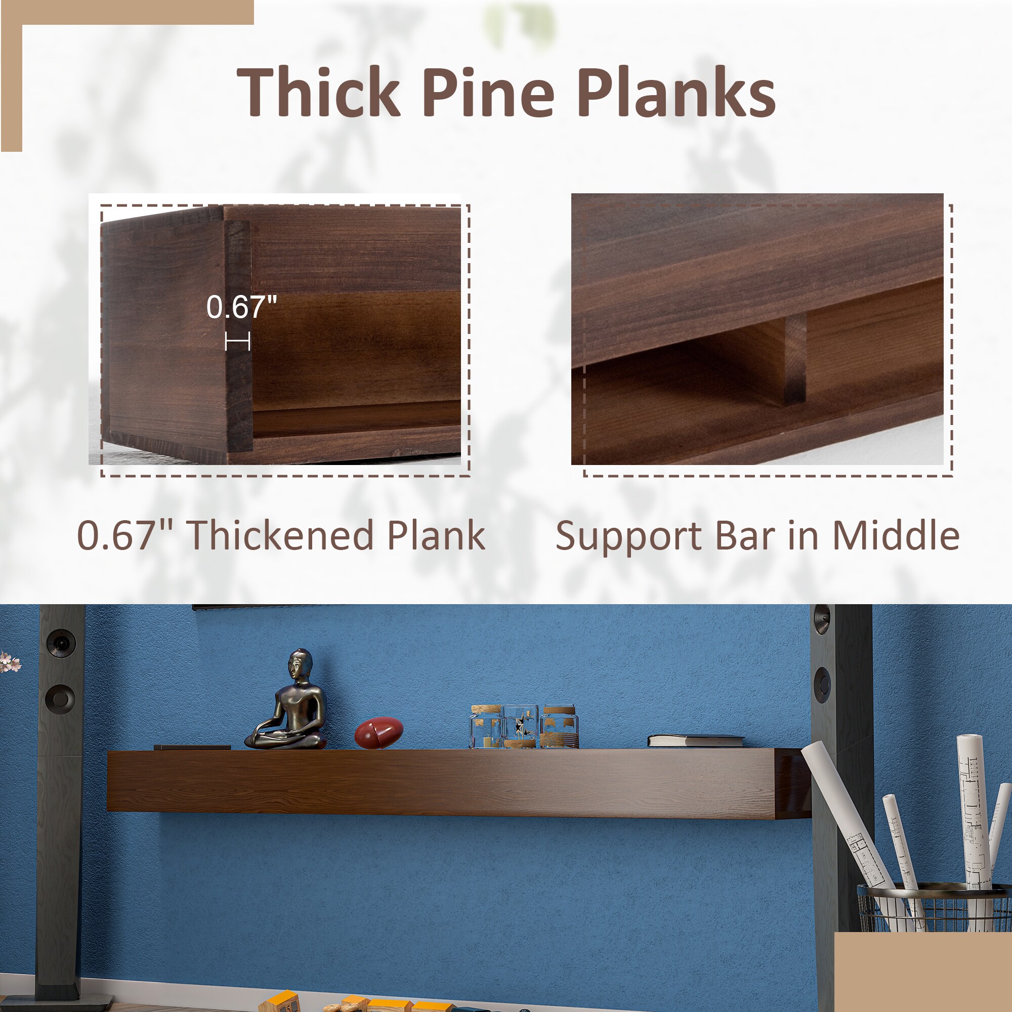 Gaierptone CRXZ8I4CPXQ Wall-Mounted-Shelving - View #6