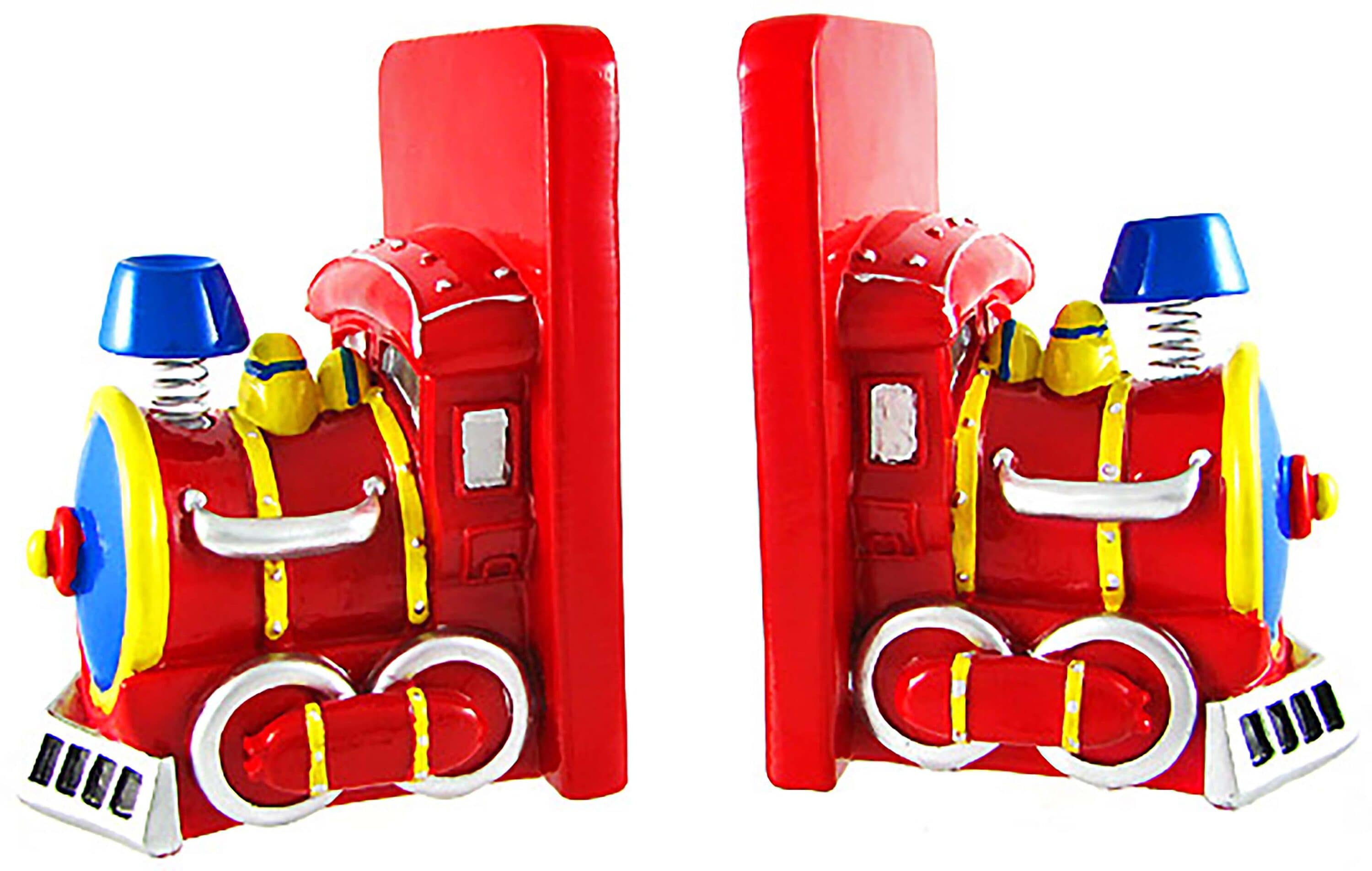 Zeckos 25153 Charming Red Train Engine Bookends