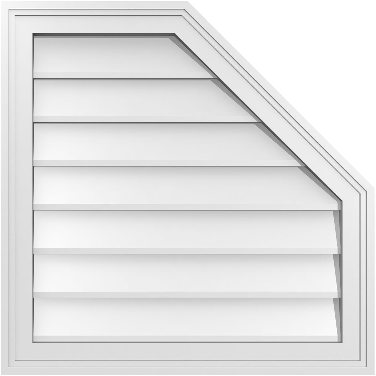 Ekena Millwork GVPOR24X2402SN 24-Inches x 24-Inches Off-white Octagon PVC Gable Louver Vent