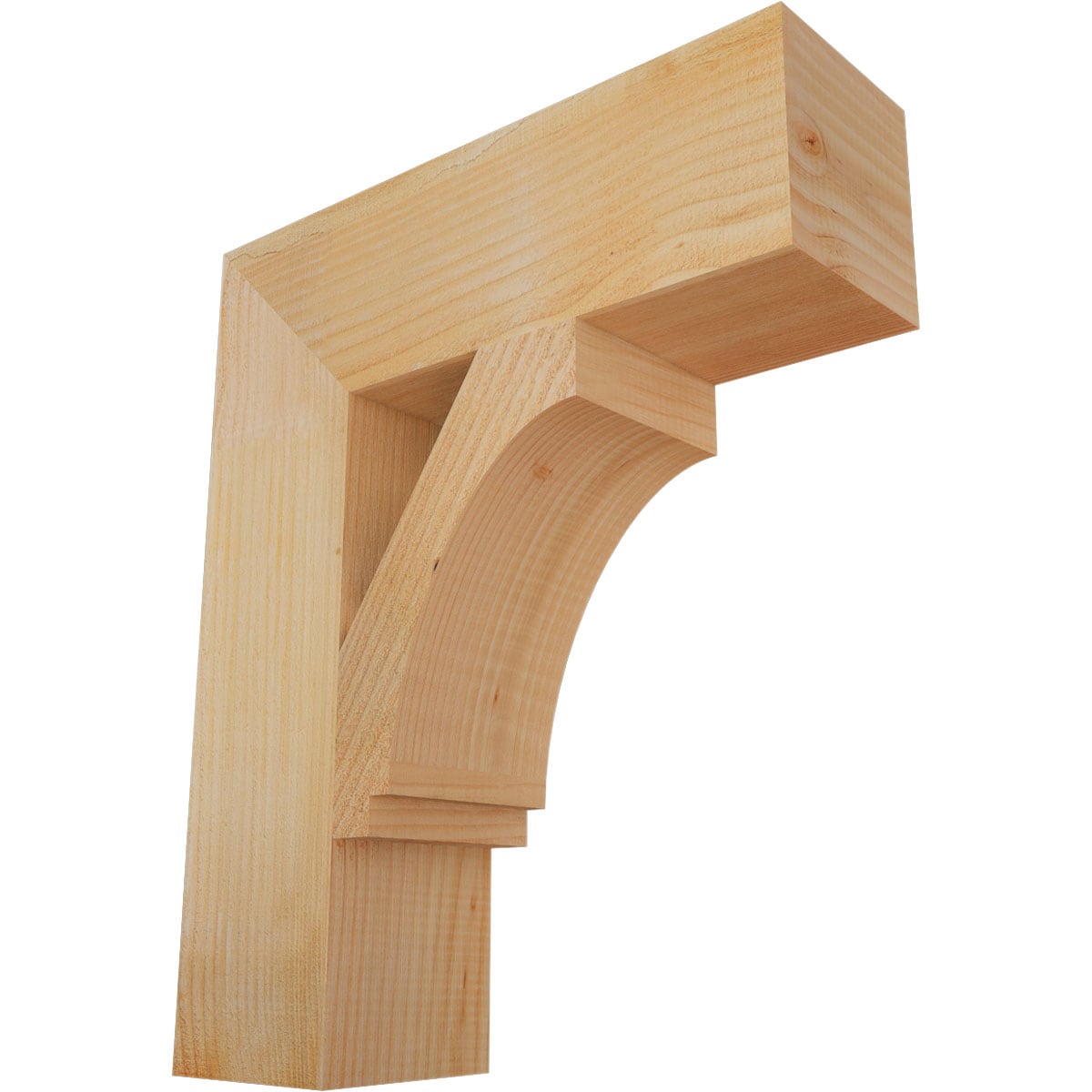 Ekena Millwork BKT06X20X24IMP05RDF Imperial Block Rough Sawn 6-in x 20-in x 24-in Douglas fir Brown Wood Standard bracket