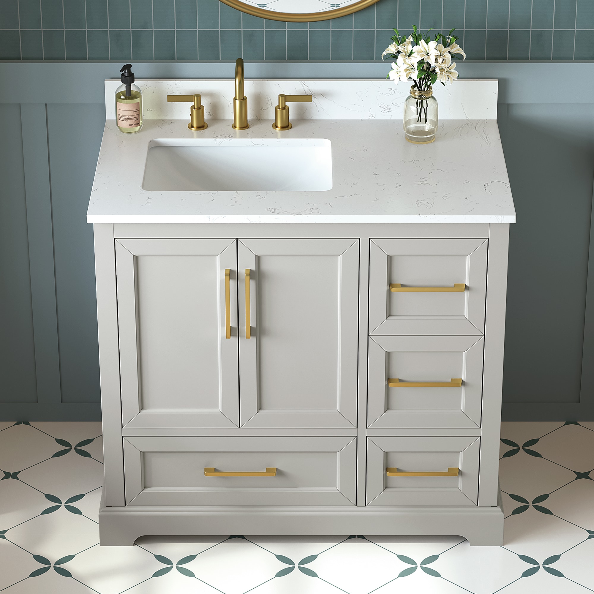 DELUXE LIVING V24028-36FG Bath-Vanity-Combo - View #10