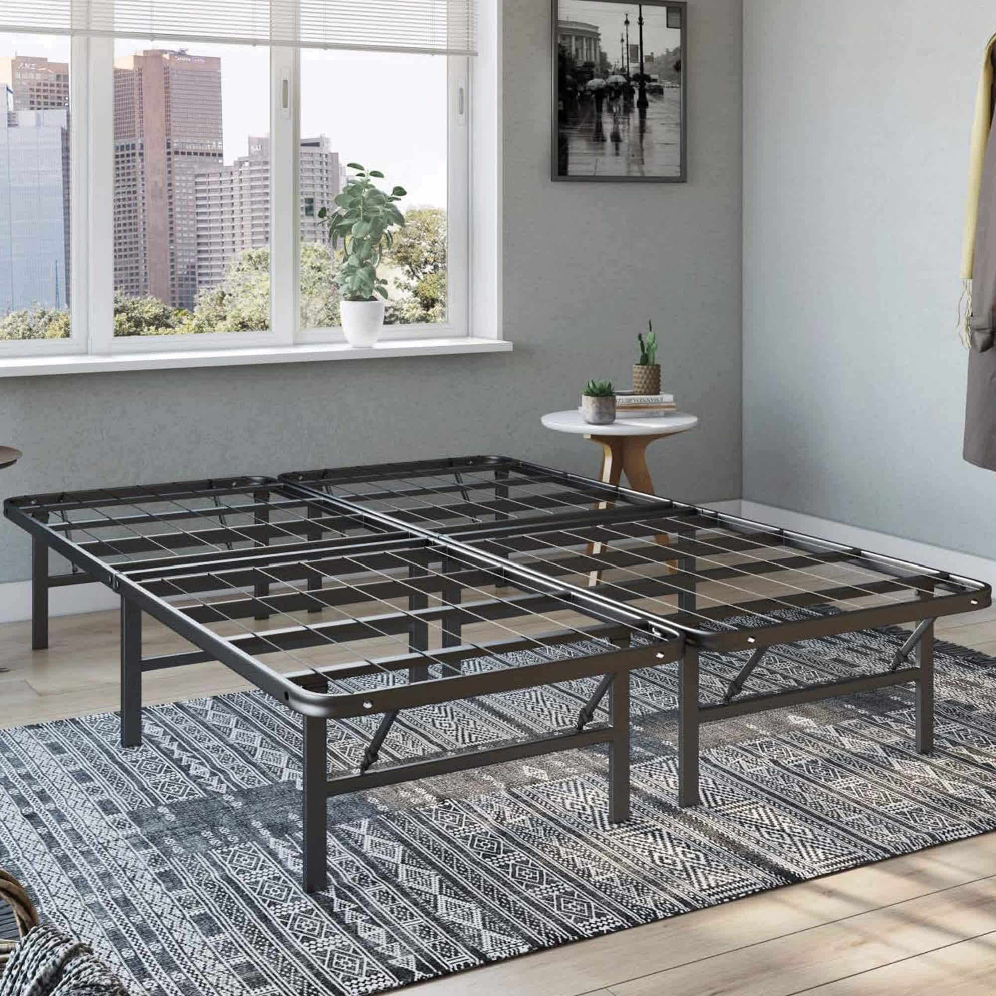 Hercules 289870 Folding Metal Bed Frame 14 Inch Platform Mattress Foundation