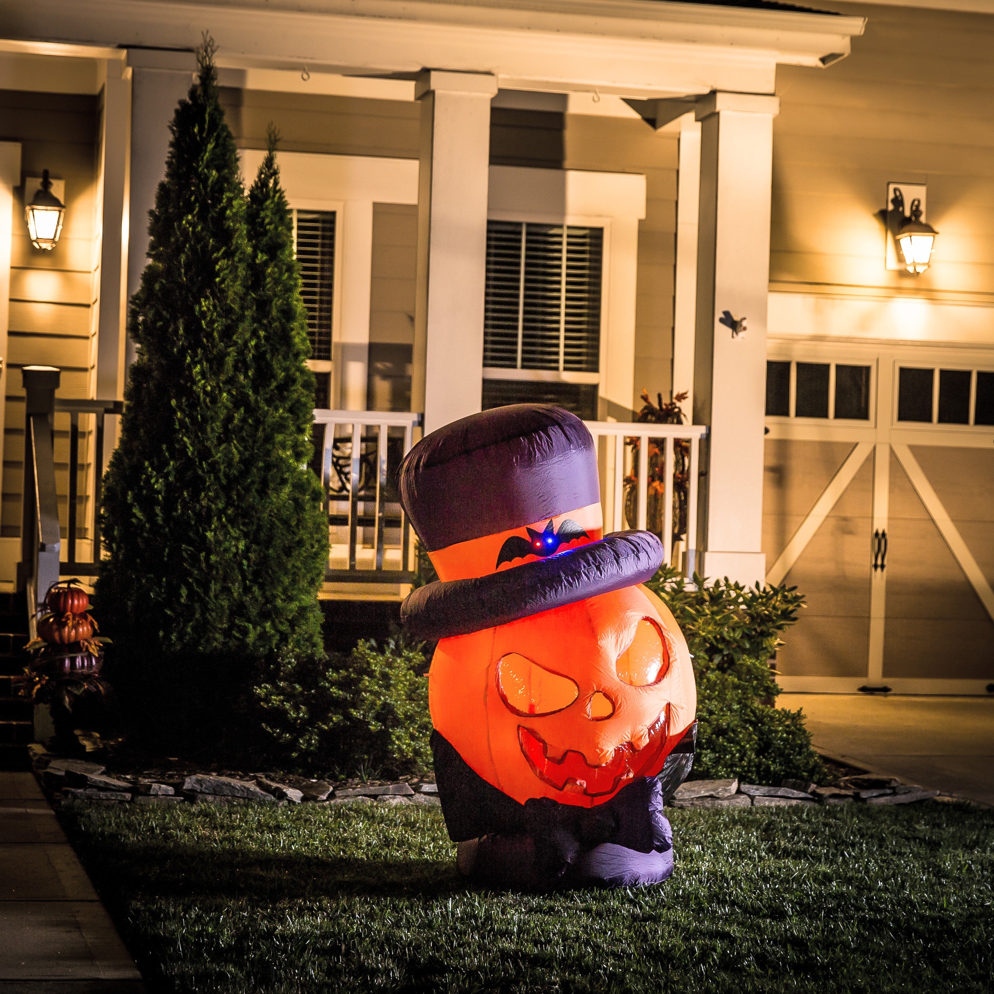 Holiday Living Lighted Pumpkin in the Outdoor Halloween Decorations ...