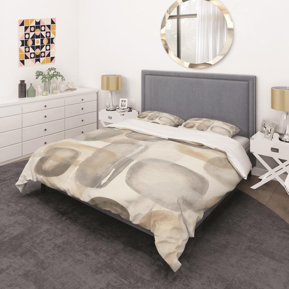 Designart BED30616-K 3 -Piece Beige King Duvet cover Set