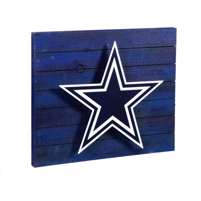 Dallas Cowboys Frameless 15 In H X 2 W Sports Metal Sign The Wall Art Department At Com - Dallas Cowboys Star Wall Art