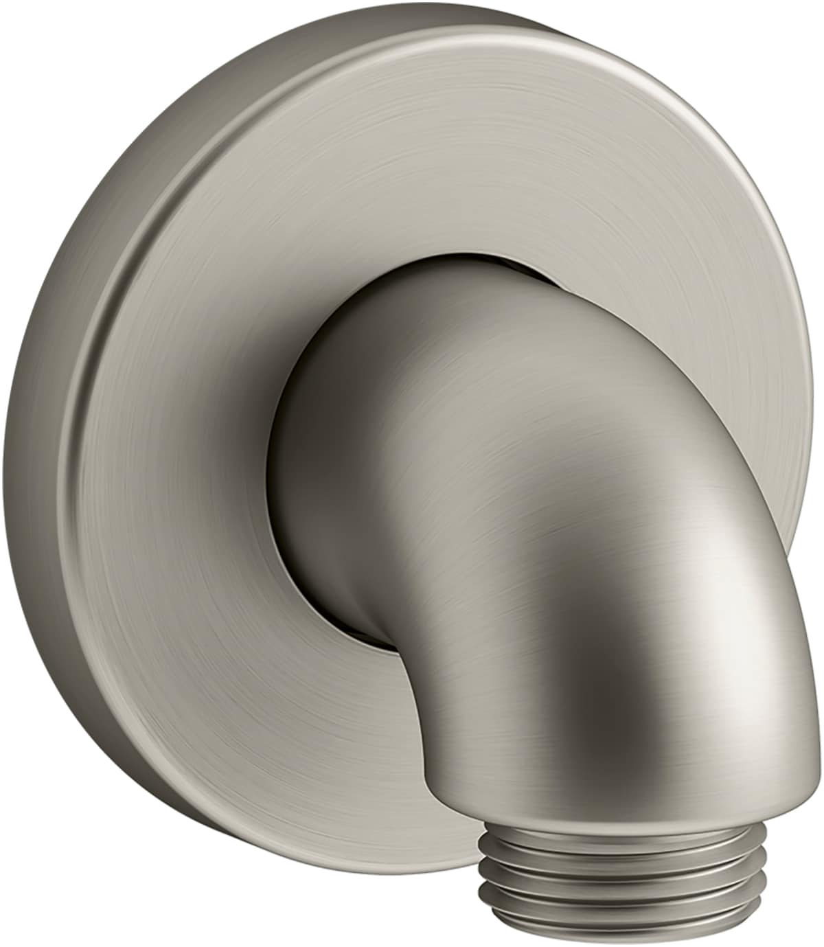 KOHLER K-22172-BN Purist Vibrant Brushed Nickel 2.5-in Universal Shower Faucet Elbow 0.5-in -ID