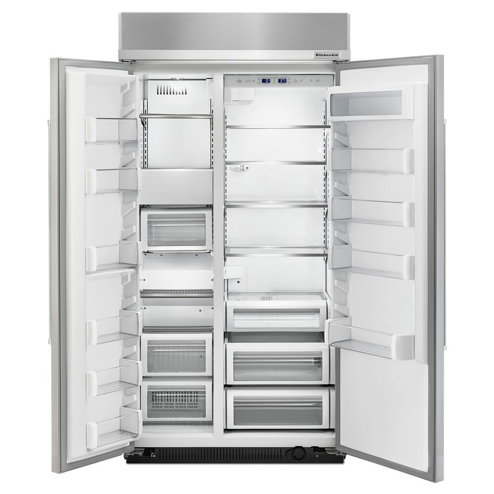 KitchenAid 25.5-cu ft Built-In Side-by-Side Refrigerator with Ice Maker ...