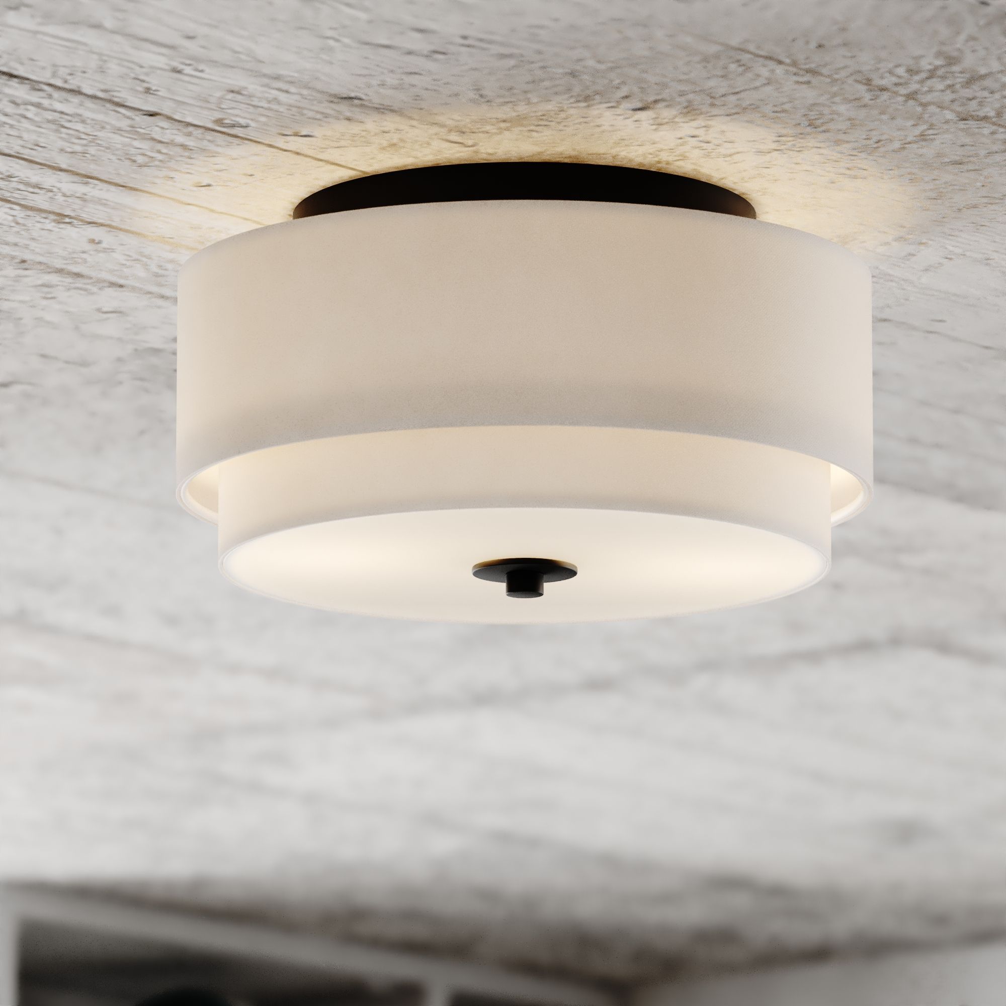 Cascadia C0279 Burnaby 2 -Light 13-in Black Flush Mount Light