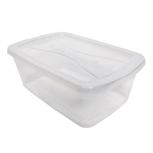 Rubbermaid 6-Pack Large 4-Gallons (16-Quart) Clear Weatherproof Heavy Duty  Underbed Tote with Latching Lid in the Plastic Storage Containers  department at