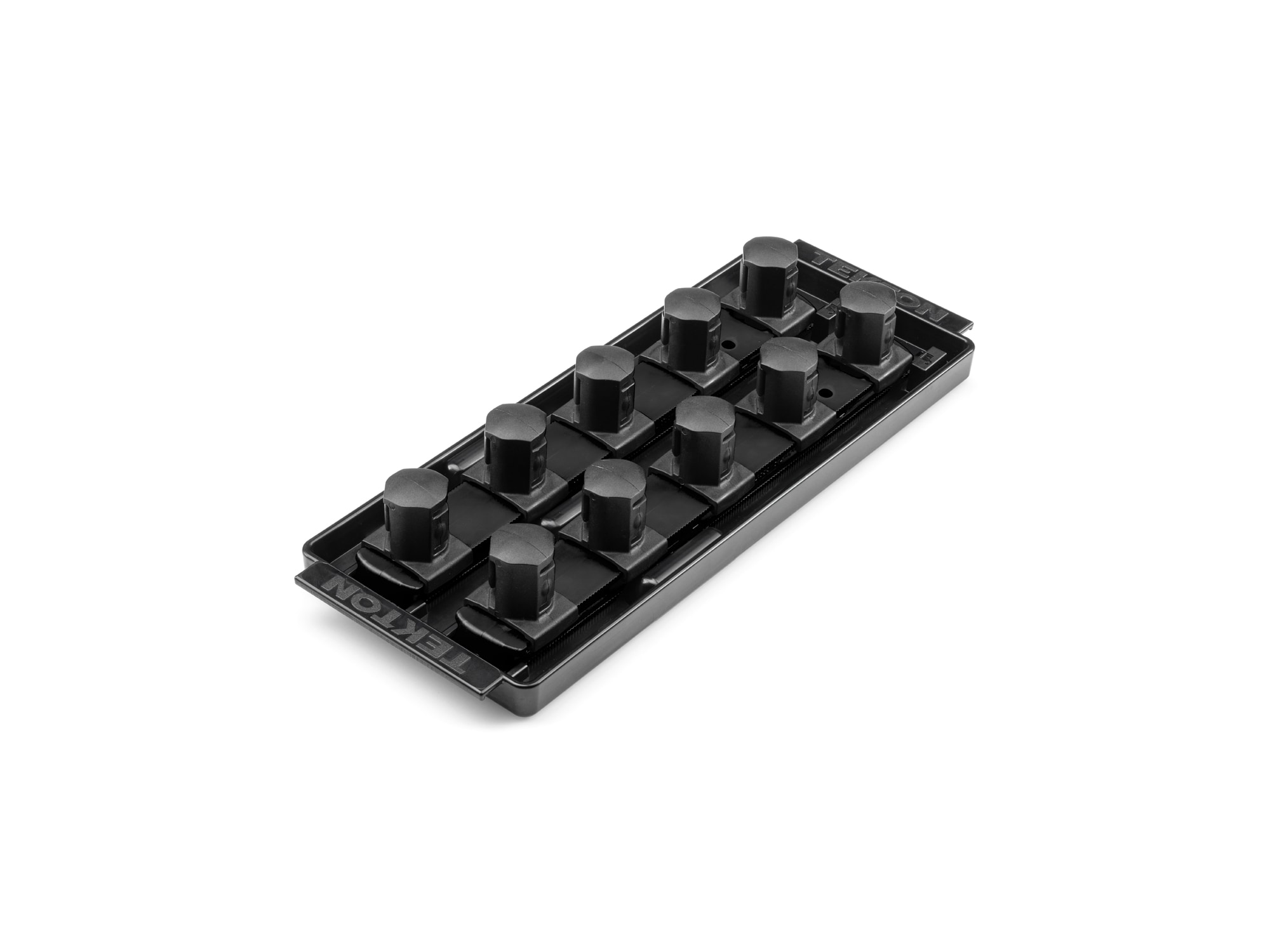 TEKTON OST31210 Plastic Socket storage - 3/4 in drive x 8 inch socket rails with 10 clips