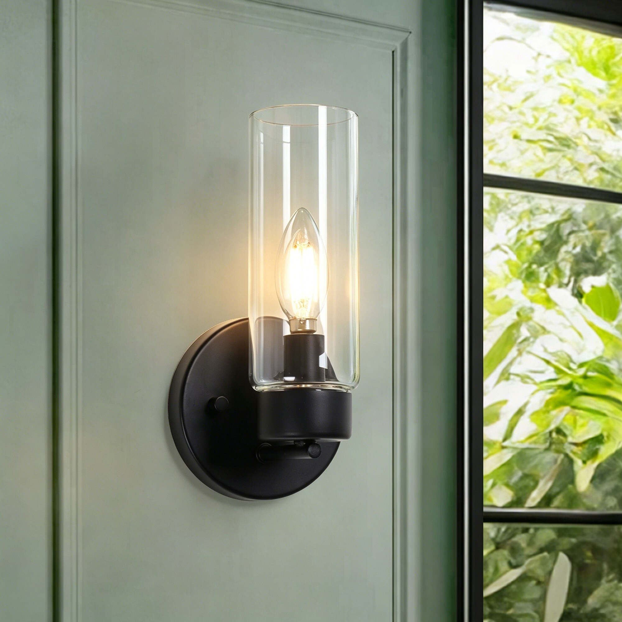 LNC Aveline 1-Light Cylinder Mini Hanging Pendant Light