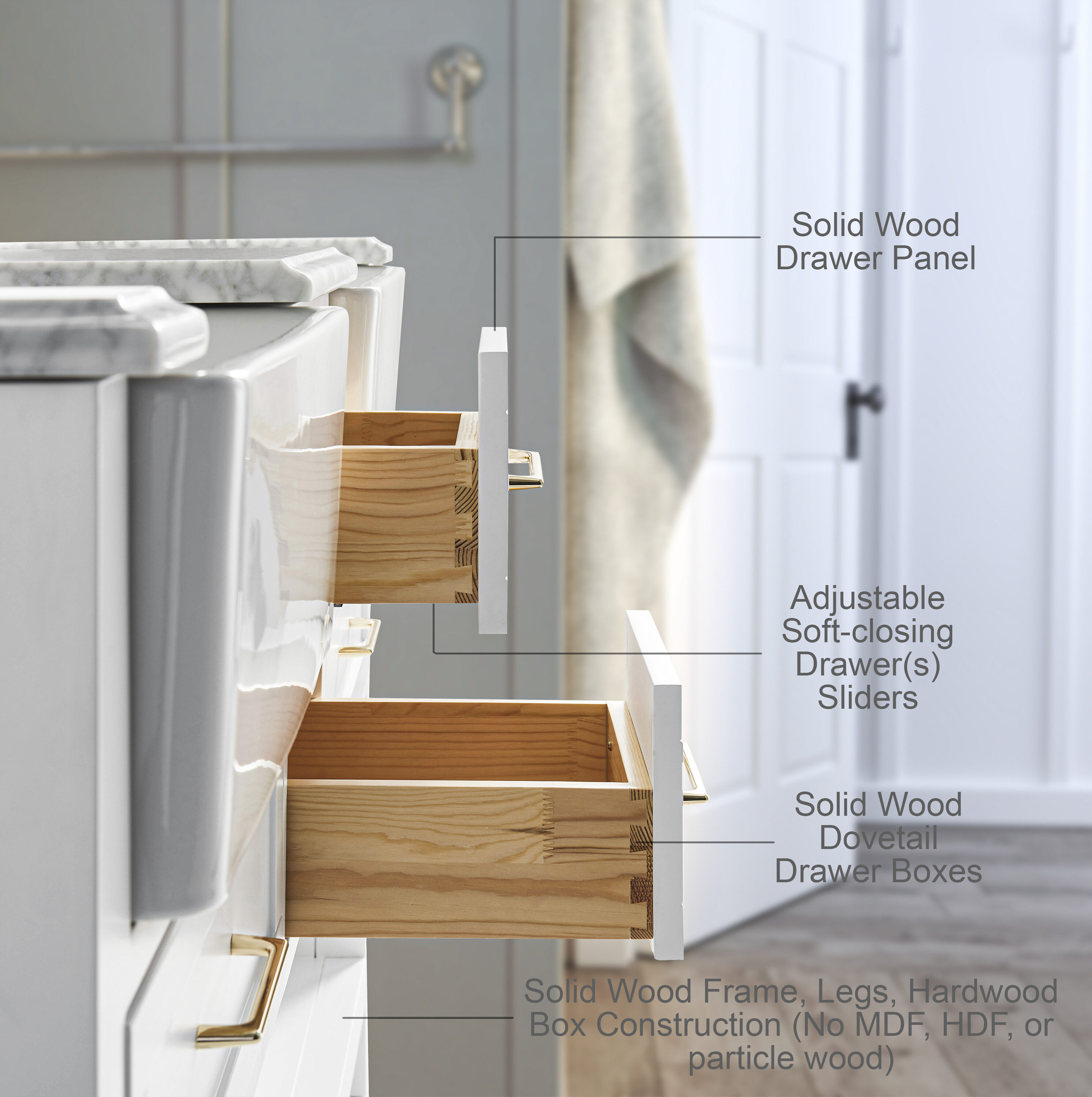 Ancerre Designs VTS-HAYLEY-60-W-CW Bath-Vanity-Combo - View #7