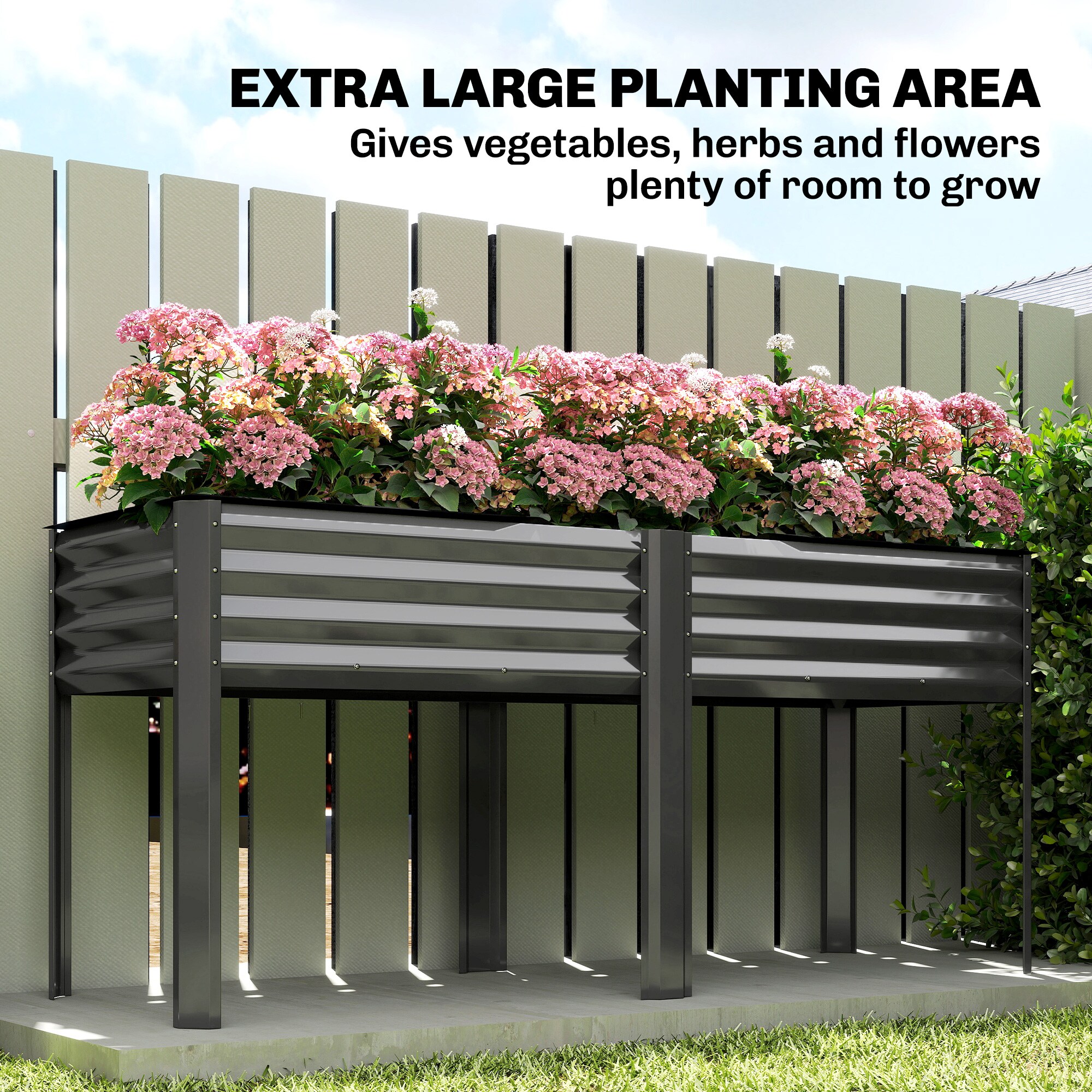 Outsunny 84H-573V00CG Raised-Planter-Boxes - View #3