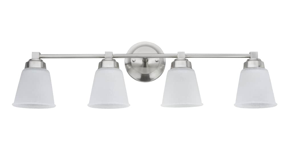 Aspen Creative Corporation 30-in 4-Light Satin Nickel Transitional ...