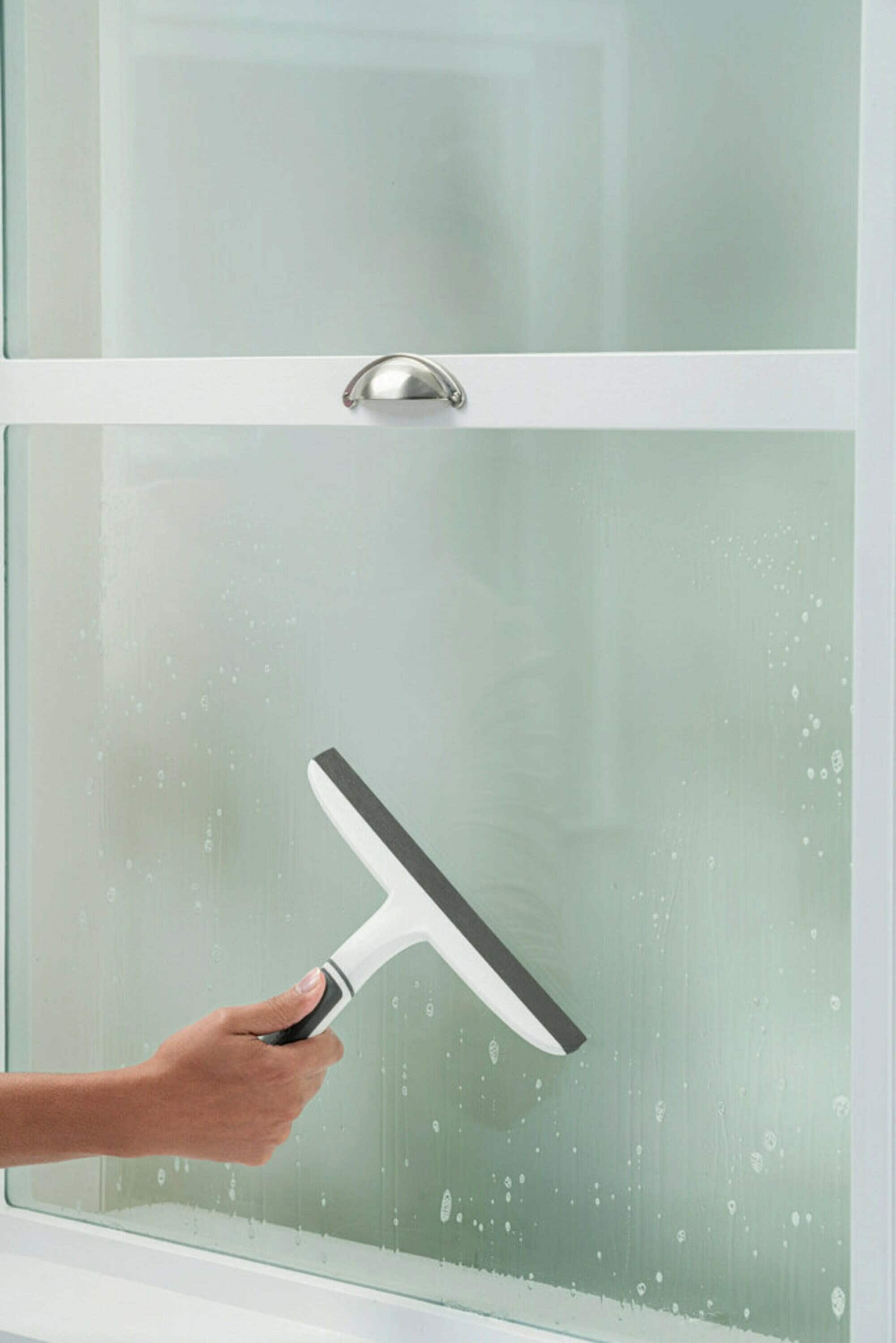 Glass Wiper Countertop Wiper Window Squeegee Water Rubber Bathroom Squeegee Wall Wiper Scraper, Size: One size, White
