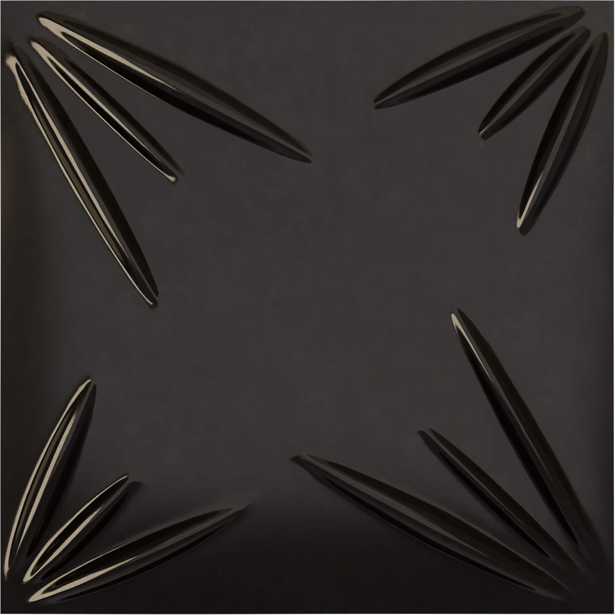 Ekena Millwork WP20X20INECA-CASE-12 19-5/8-in x 19-5/8-in Embossed Paintable/Stainable Black PVC Wall Panel ( 12 -Pack, Covers 32.04-sq ft )